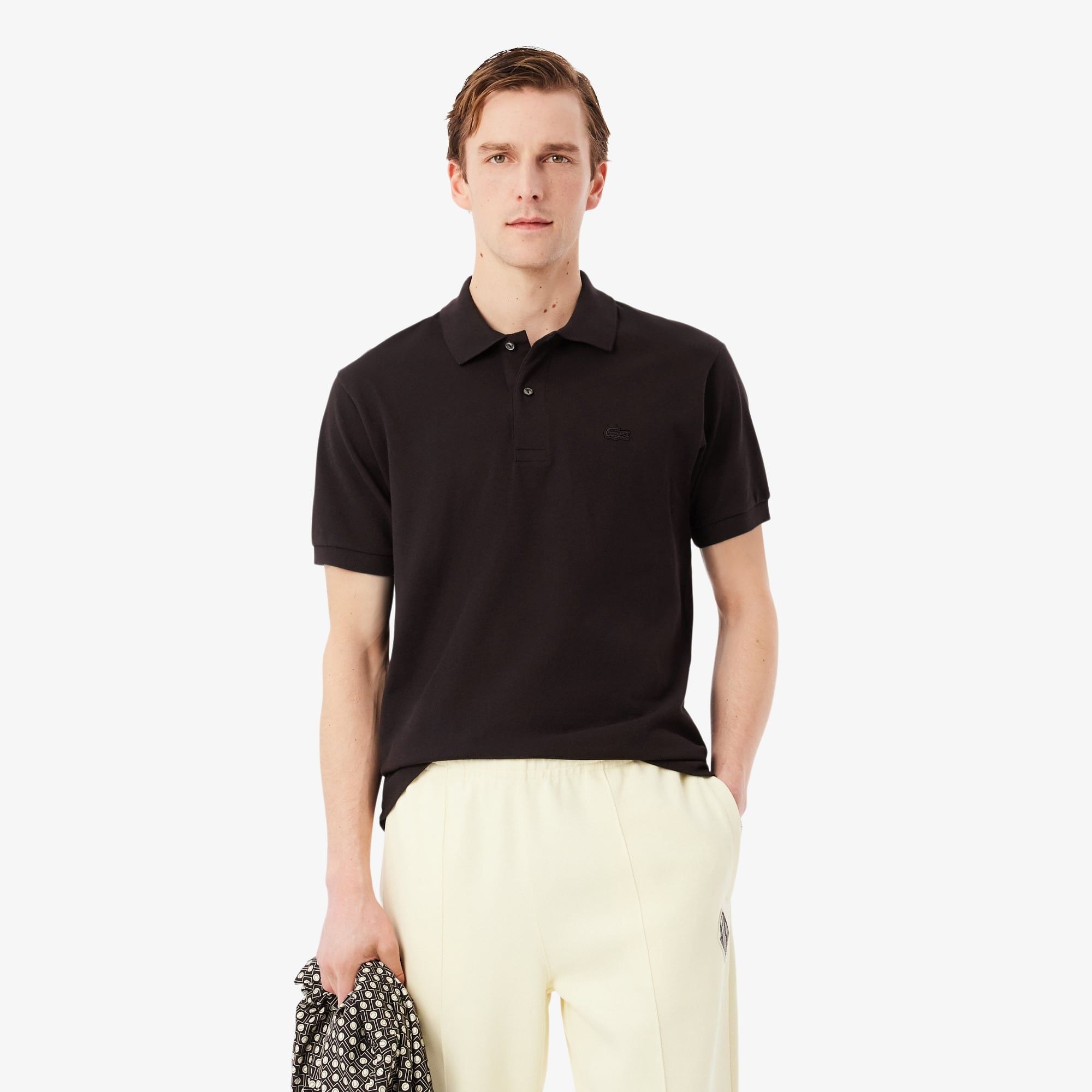 Áo Polo Lacoste Nam Piqué Dáng Rộng Dày Dặn