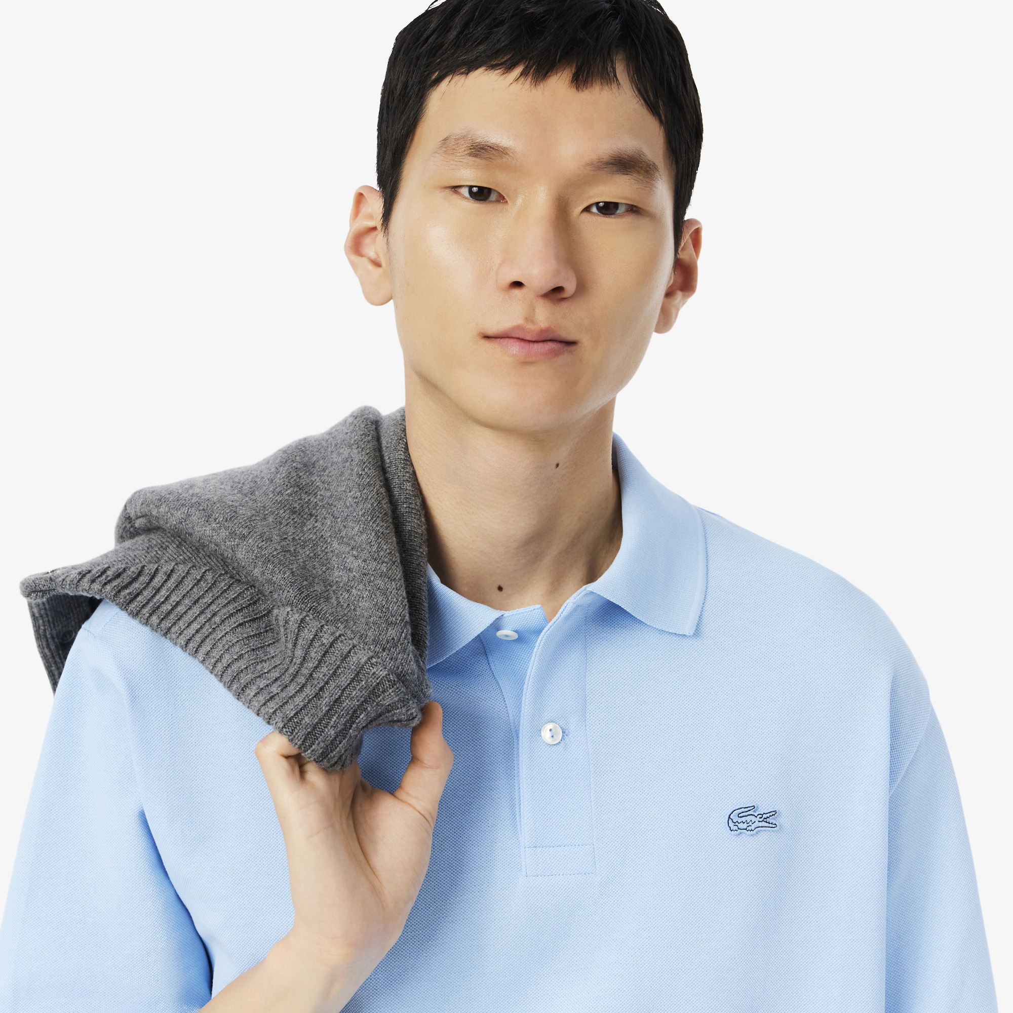 Áo Polo Lacoste Nam Piqué Dáng Rộng Dày Dặn