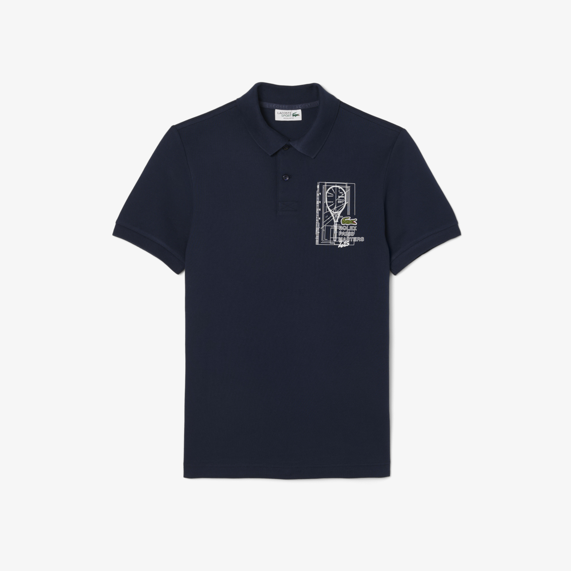 Áo Polo Lacoste Unisex Dáng Suông Phiên Bản Rolex Paris Masters