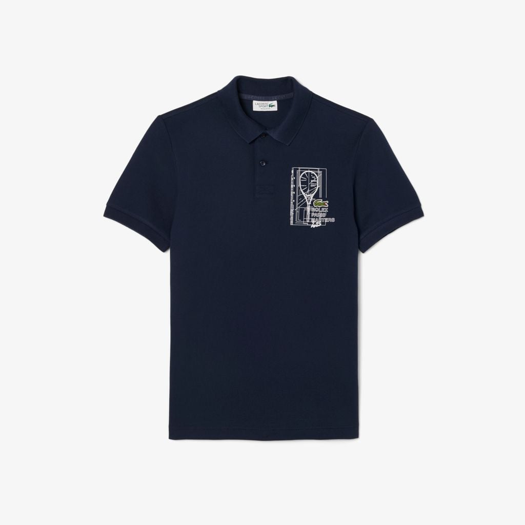 Áo Polo Lacoste Unisex Dáng Suông Phiên Bản Rolex Paris Masters