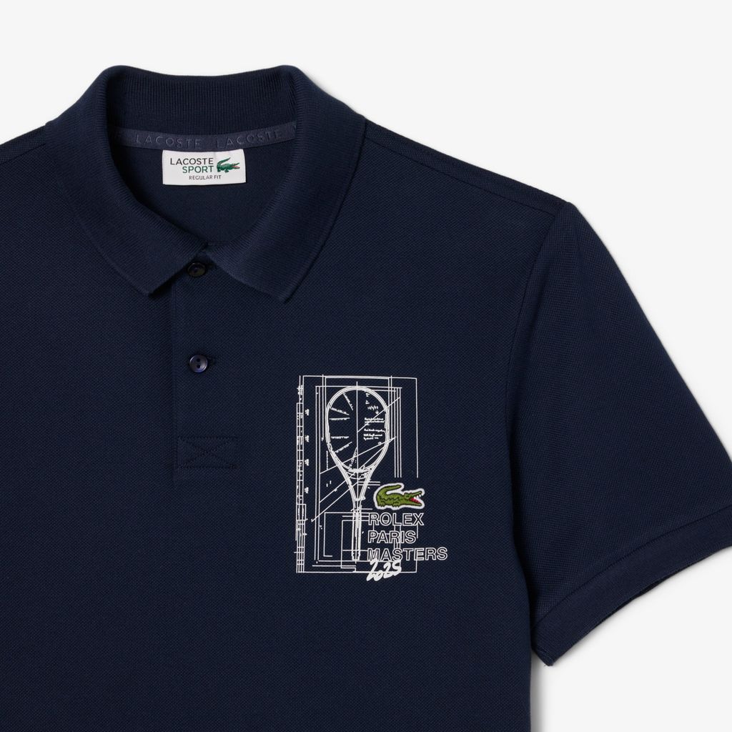 Áo Polo Lacoste Unisex Dáng Suông Phiên Bản Rolex Paris Masters