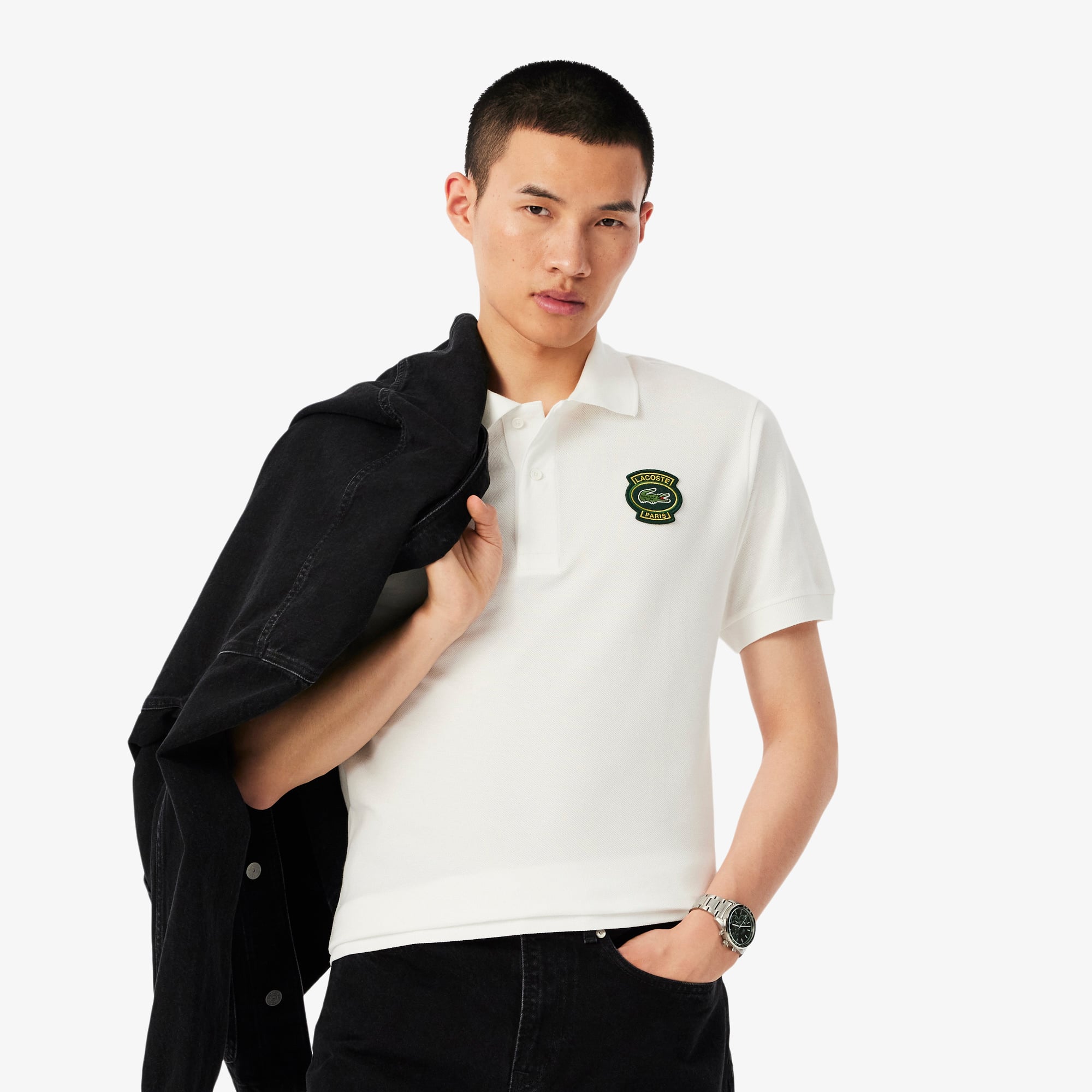 Áo Polo Lacoste Nam Dáng Cổ Điển Có Huy Hiệu Petit Piqué Fit