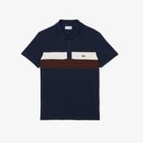Áo Polo Lacoste Nam Dáng Suông Petit Piqué Họa Tiết Colour-Block