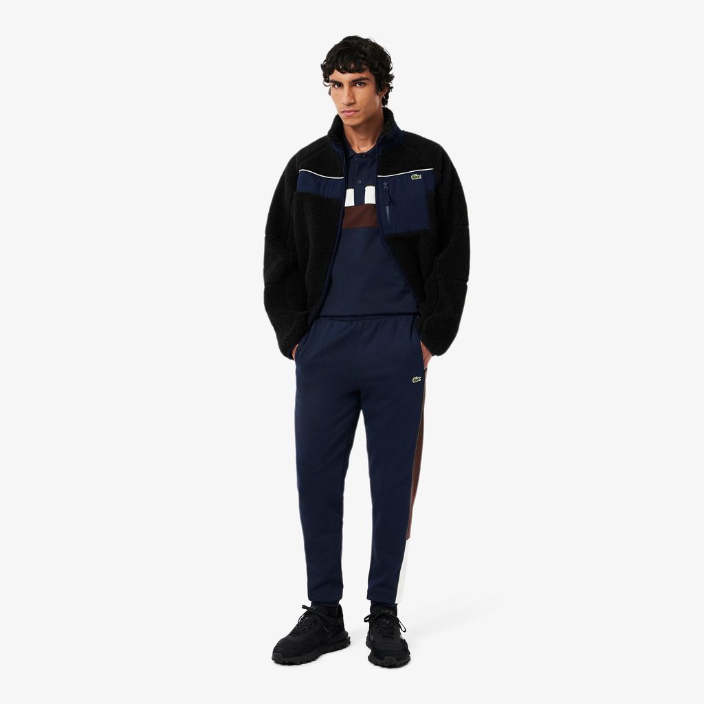 Áo Polo Lacoste Nam Dáng Suông Petit Piqué Họa Tiết Colour-Block