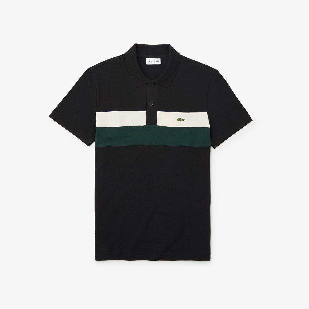Áo Polo Lacoste Nam Dáng Suông Petit Piqué Họa Tiết Colour-Block