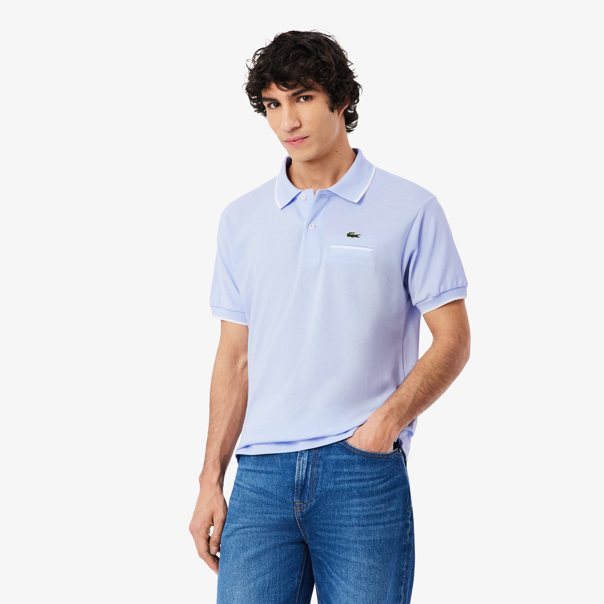 Áo Polo Lacoste Nam L.12.12 Dáng Cổ Điển Có Túi Nổi Bật