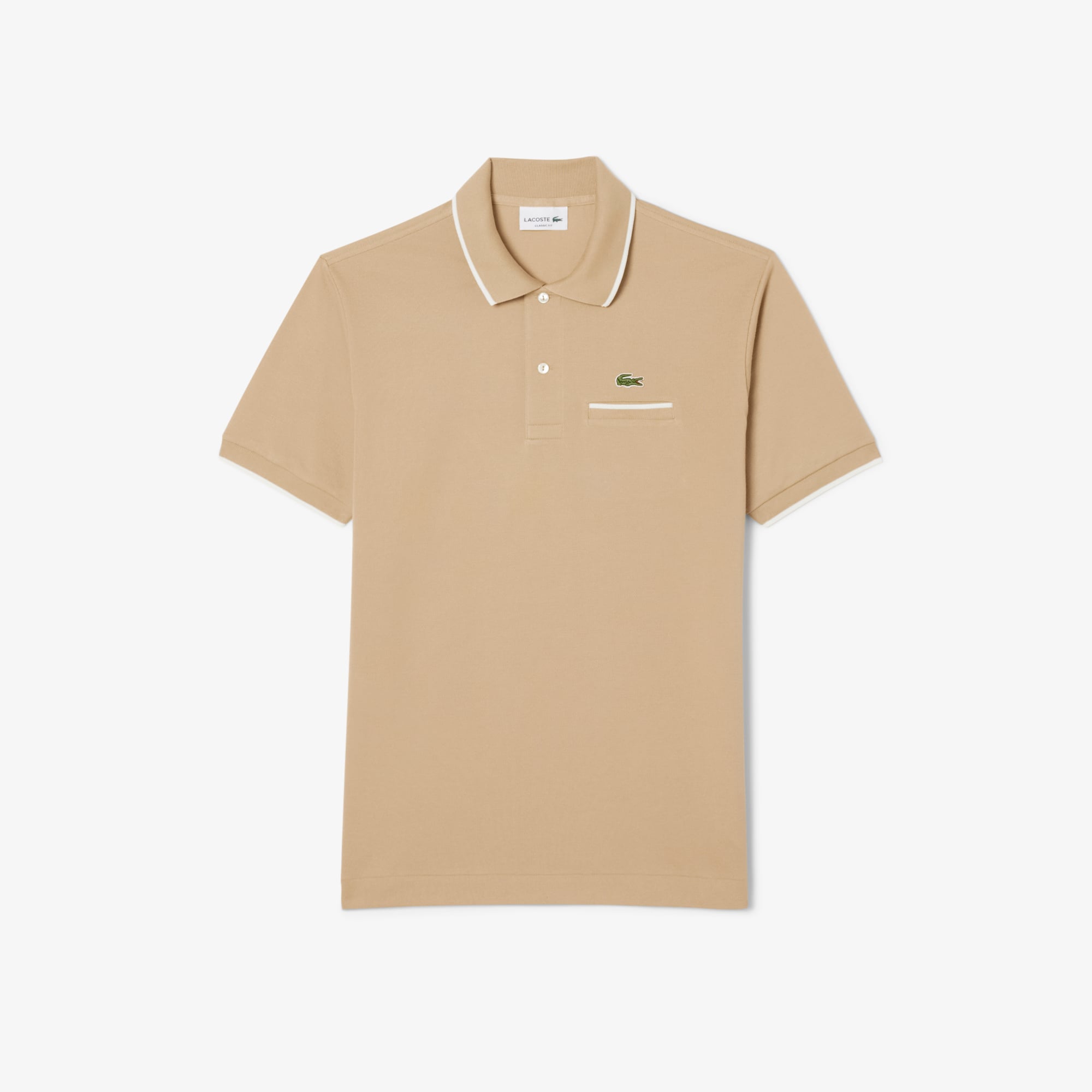 Áo Polo Lacoste Nam L.12.12 Dáng Cổ Điển Có Túi Nổi Bật