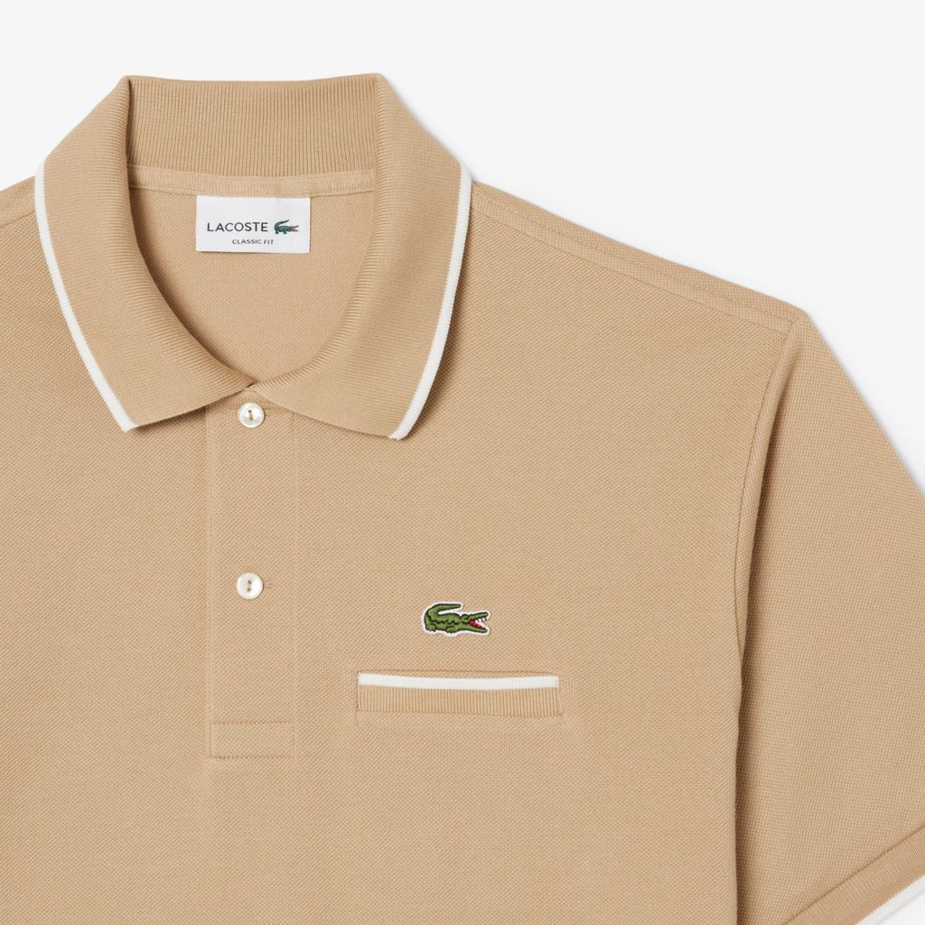 Áo Polo Lacoste Nam L.12.12 Dáng Cổ Điển Có Túi Nổi Bật