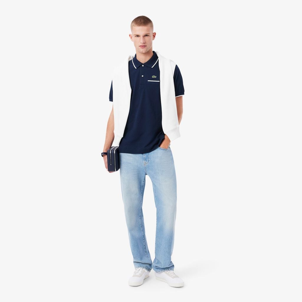 Áo Polo Lacoste Nam L.12.12 Dáng Cổ Điển Có Túi Nổi Bật