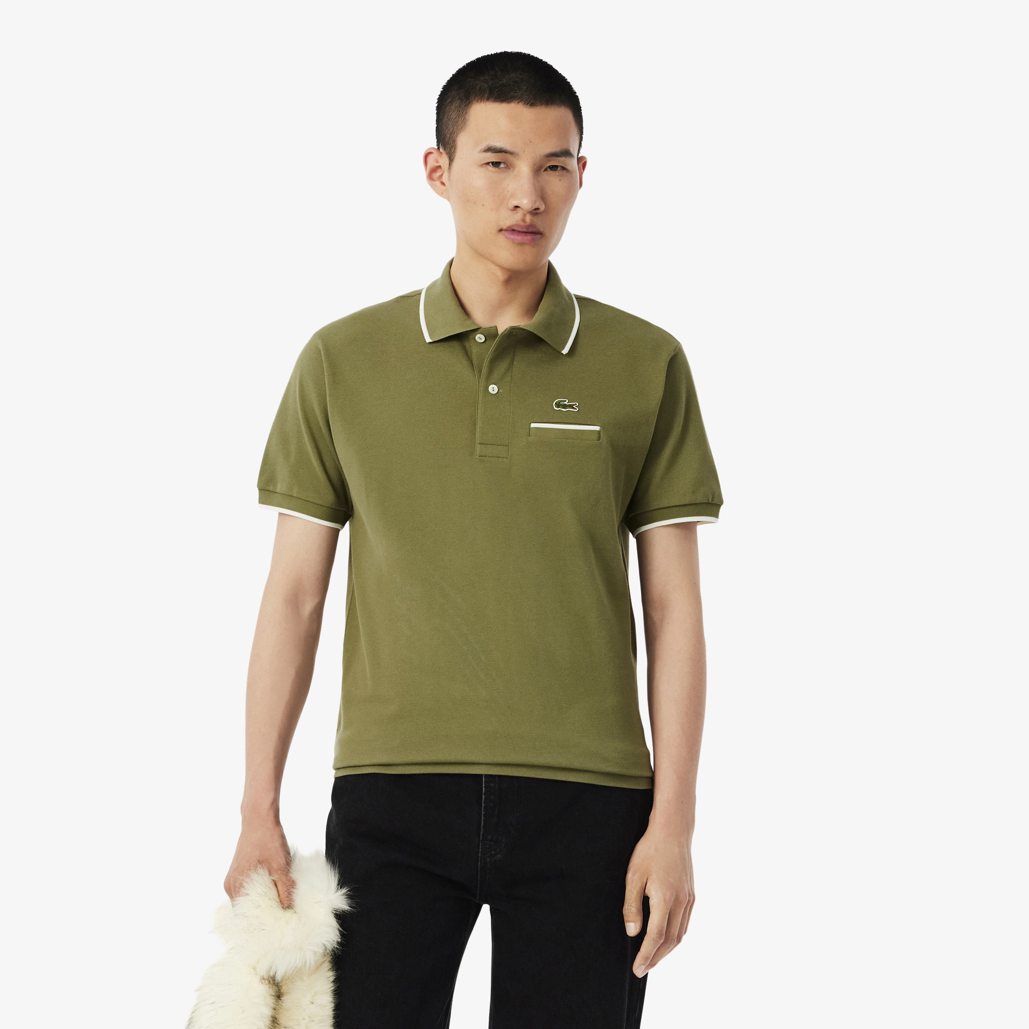 Áo Polo Lacoste Nam L.12.12 Dáng Cổ Điển Có Túi Nổi Bật