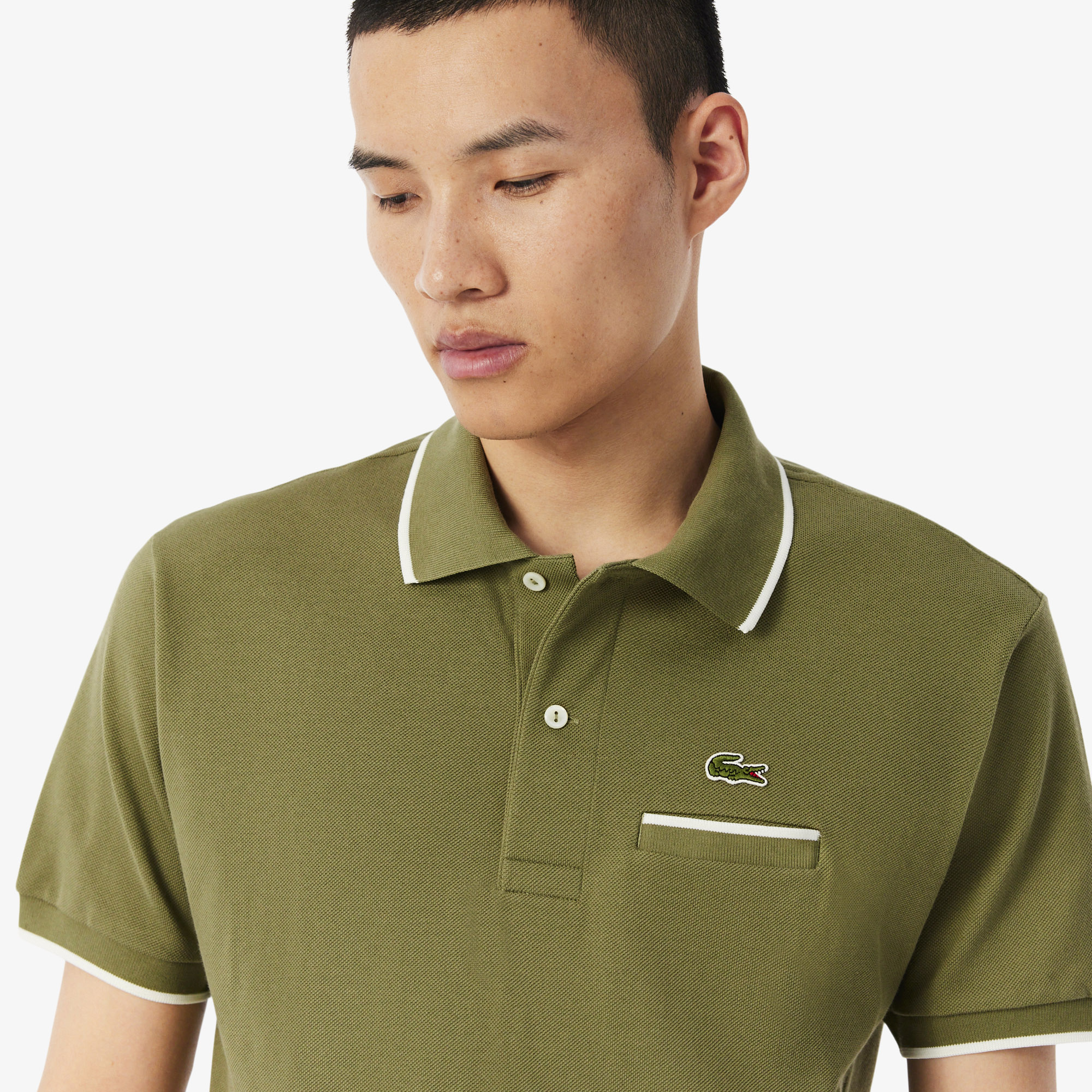 Áo Polo Lacoste Nam L.12.12 Dáng Cổ Điển Có Túi Nổi Bật