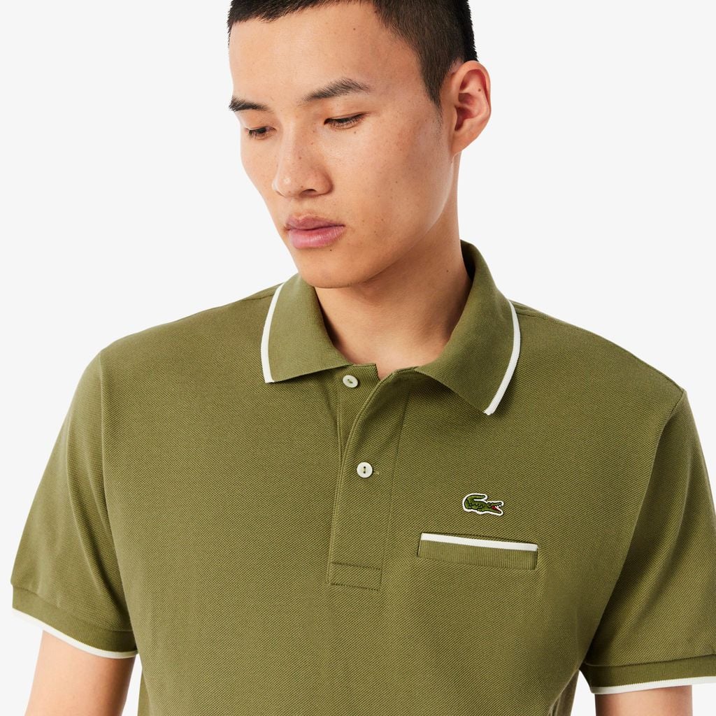 Áo Polo Lacoste Nam L.12.12 Dáng Cổ Điển Có Túi Nổi Bật