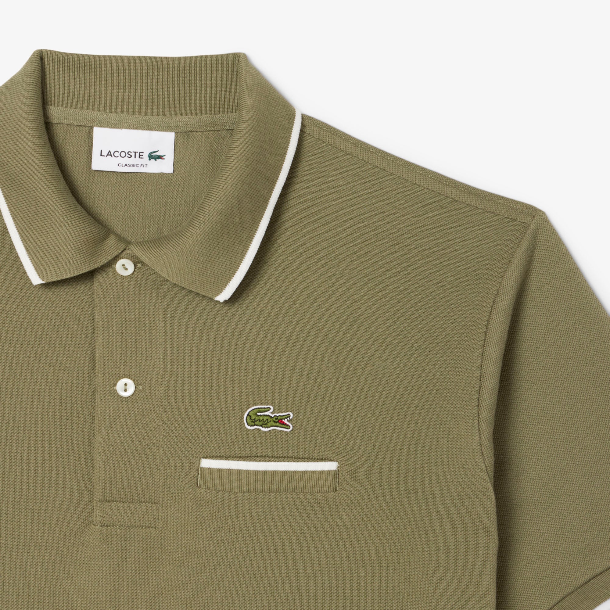 Áo Polo Lacoste Nam L.12.12 Dáng Cổ Điển Có Túi Nổi Bật