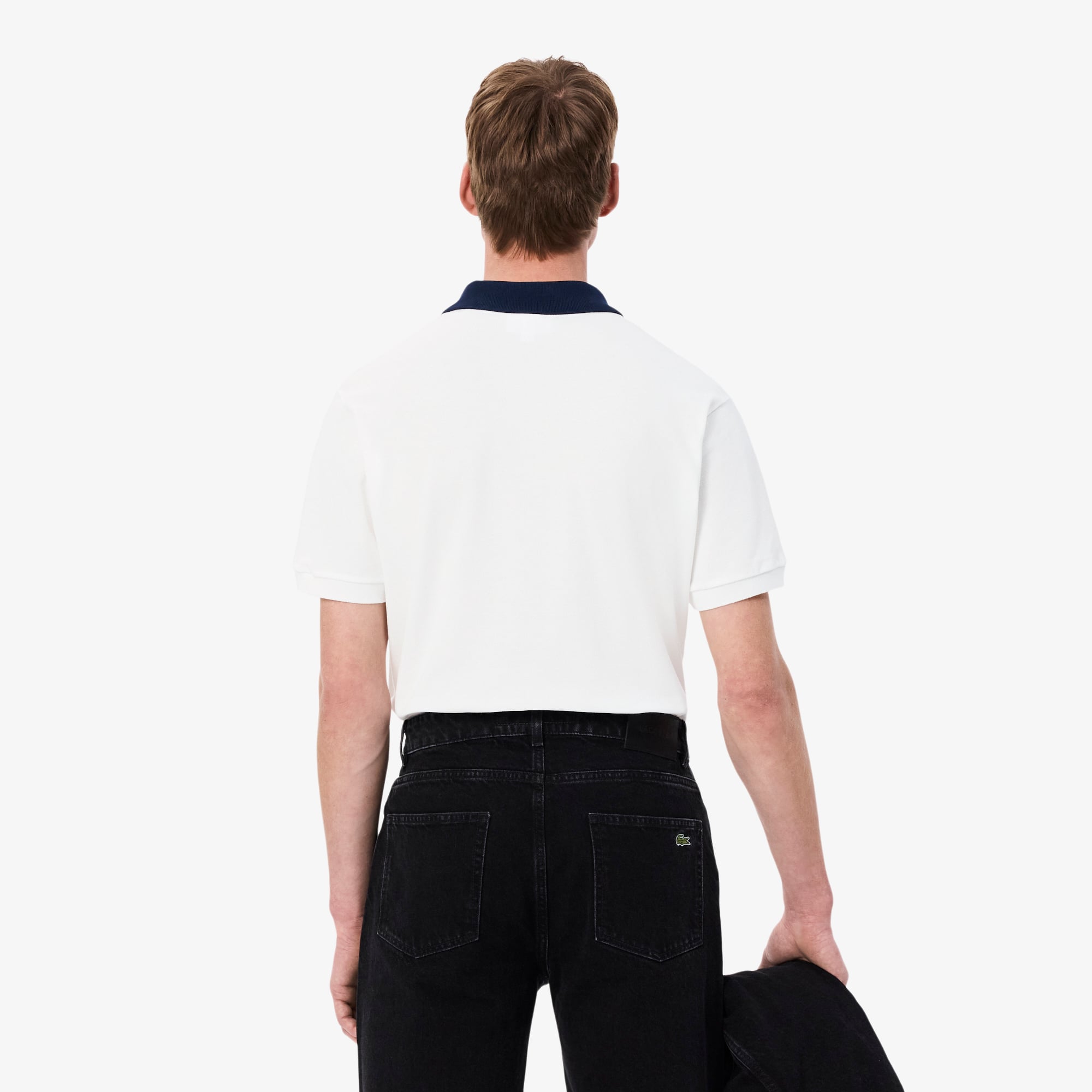 Áo Polo Lacoste Nam L.12.12 Dáng Cổ Điển Có Cổ Phối Màu