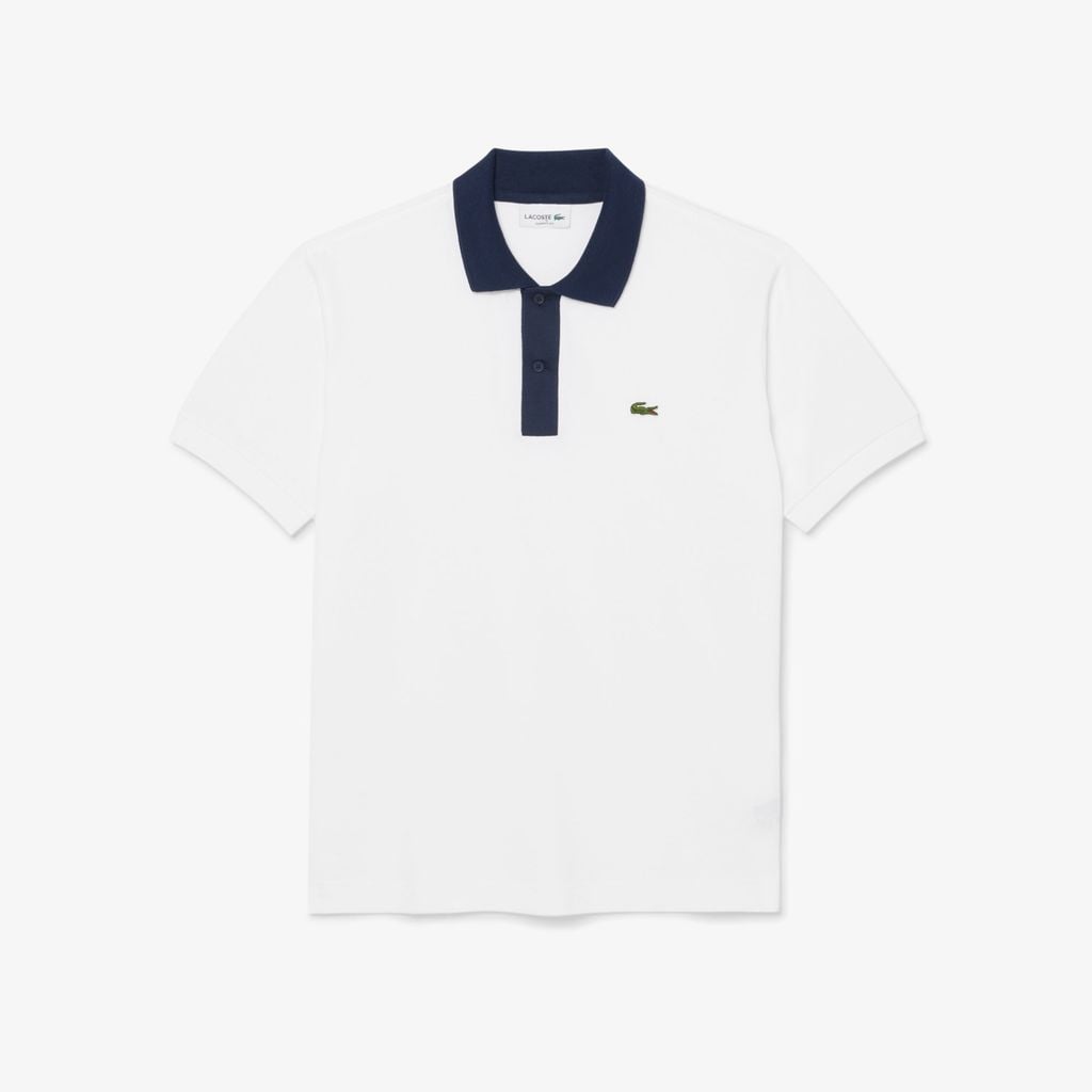 Áo Polo Lacoste Nam L.12.12 Dáng Cổ Điển Có Cổ Phối Màu