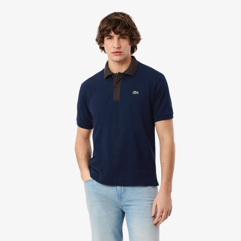 Áo Polo Lacoste Nam L.12.12 Dáng Cổ Điển Có Cổ Phối Màu