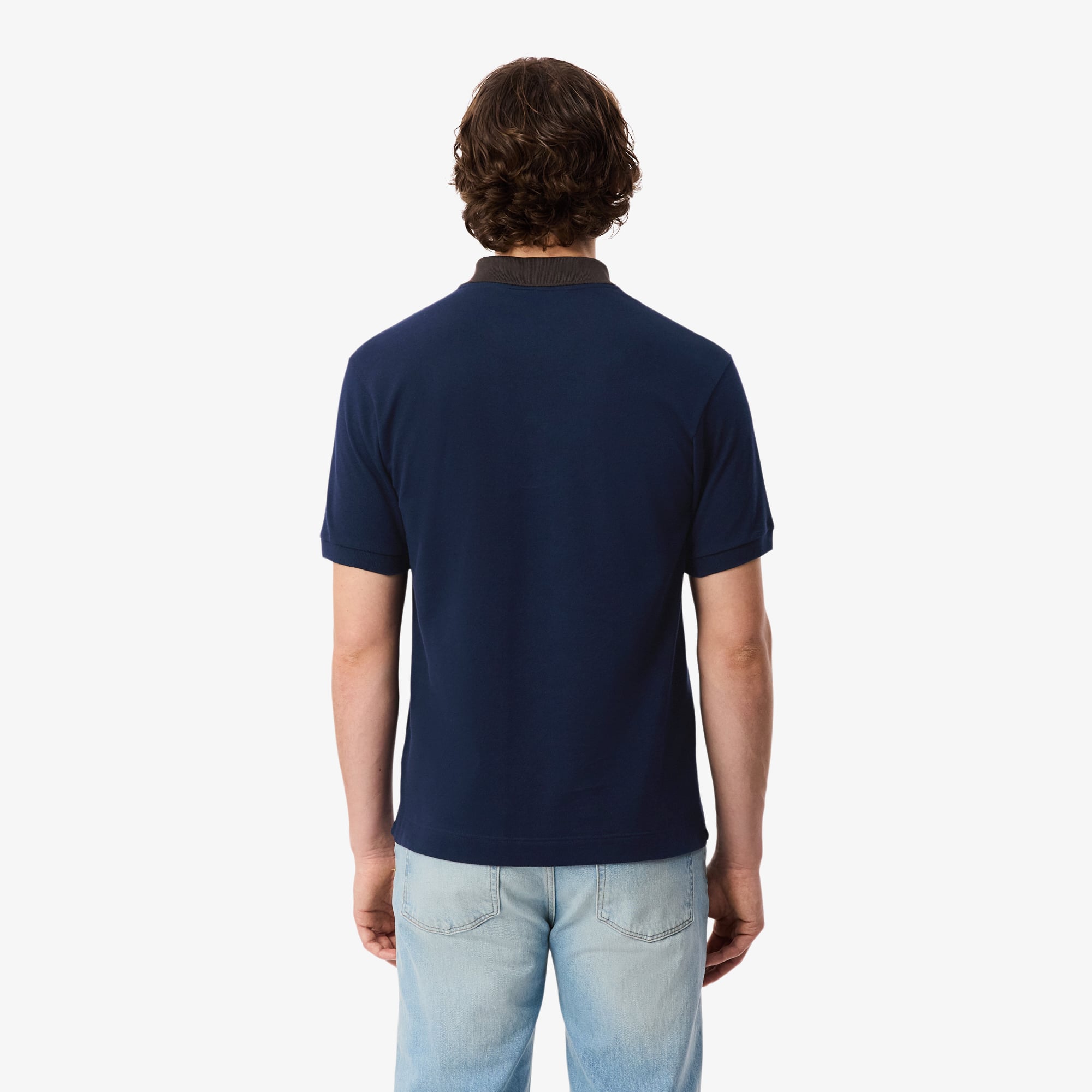 Áo Polo Lacoste Nam L.12.12 Dáng Cổ Điển Có Cổ Phối Màu