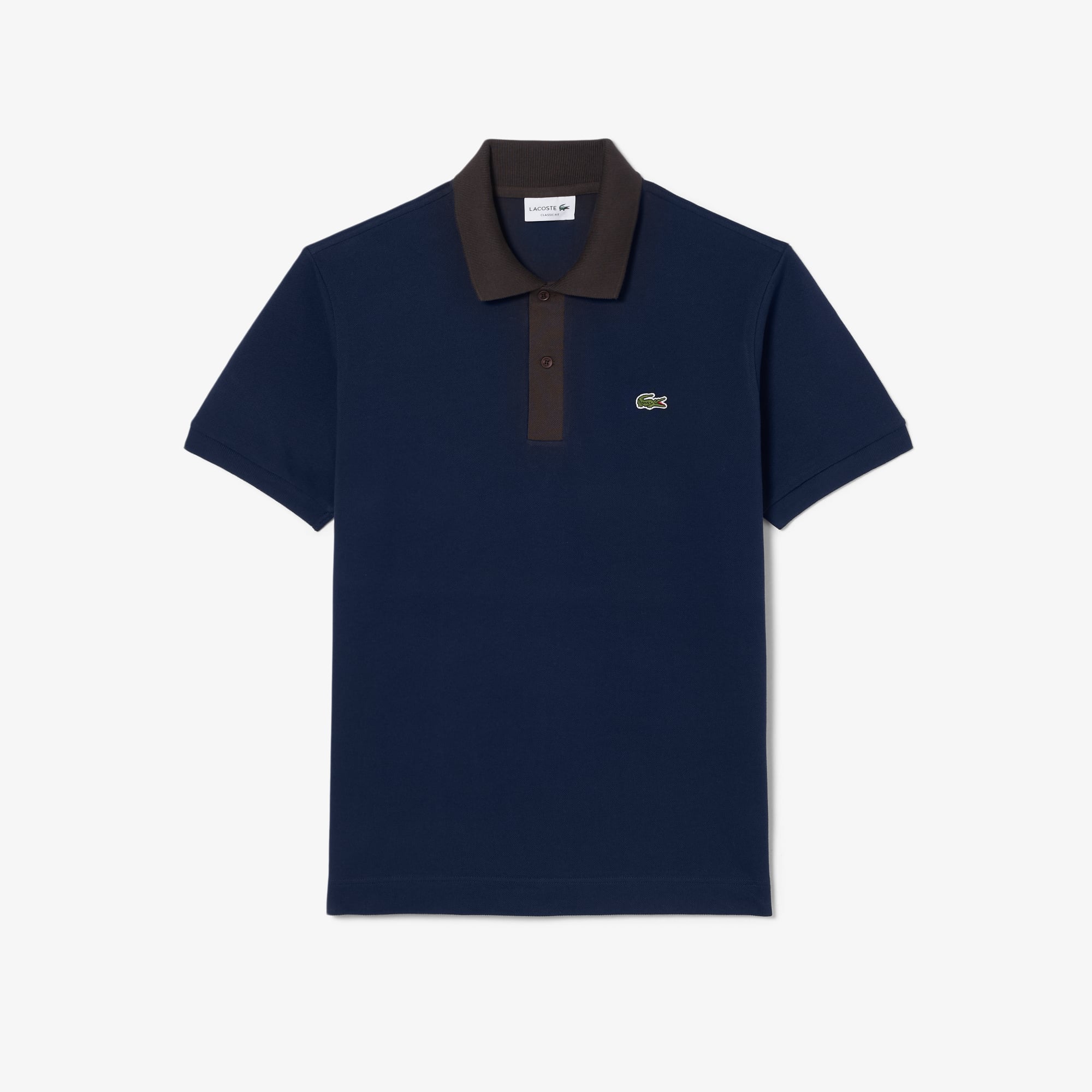 Áo Polo Lacoste Nam L.12.12 Dáng Cổ Điển Có Cổ Phối Màu