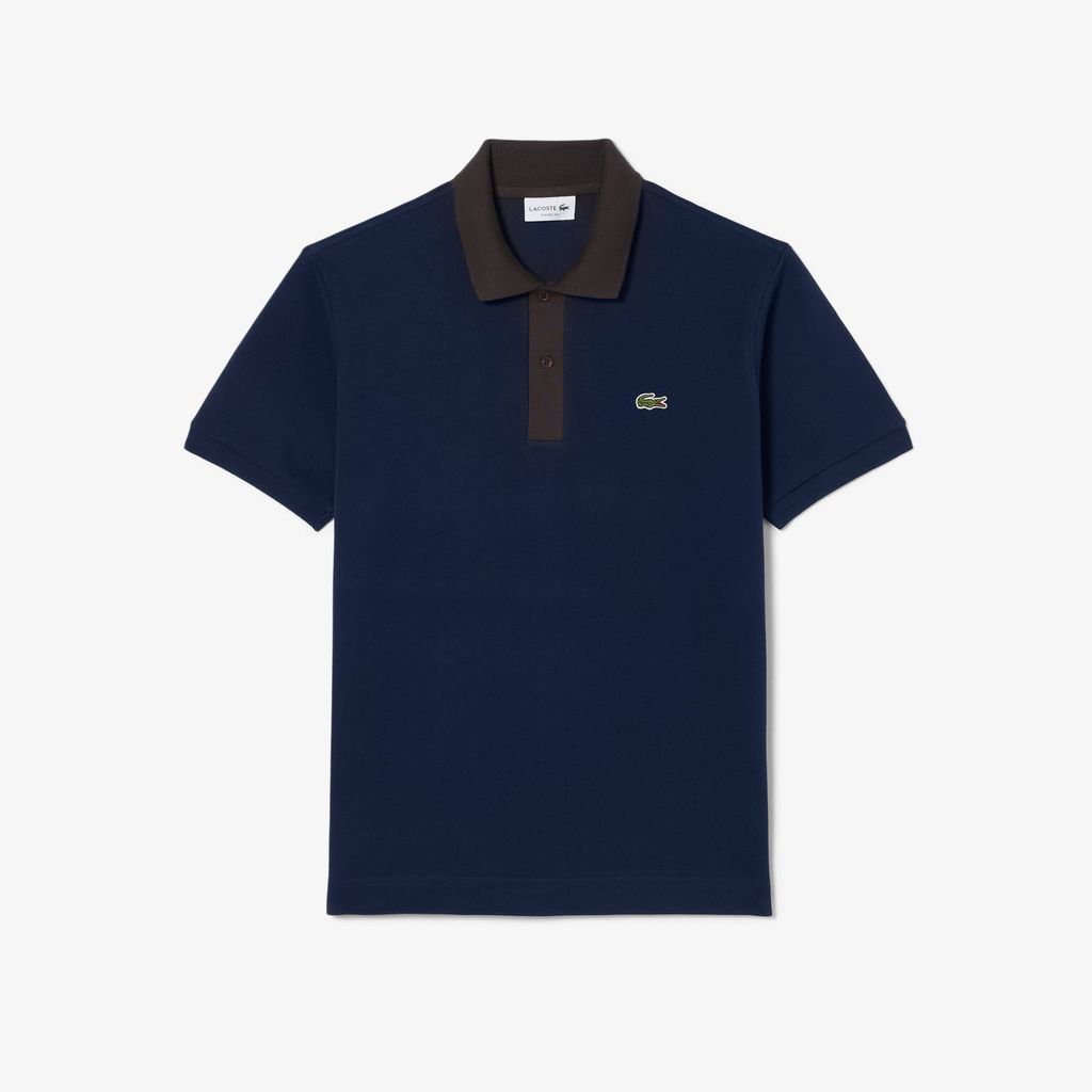 Áo Polo Lacoste Nam L.12.12 Dáng Cổ Điển Có Cổ Phối Màu