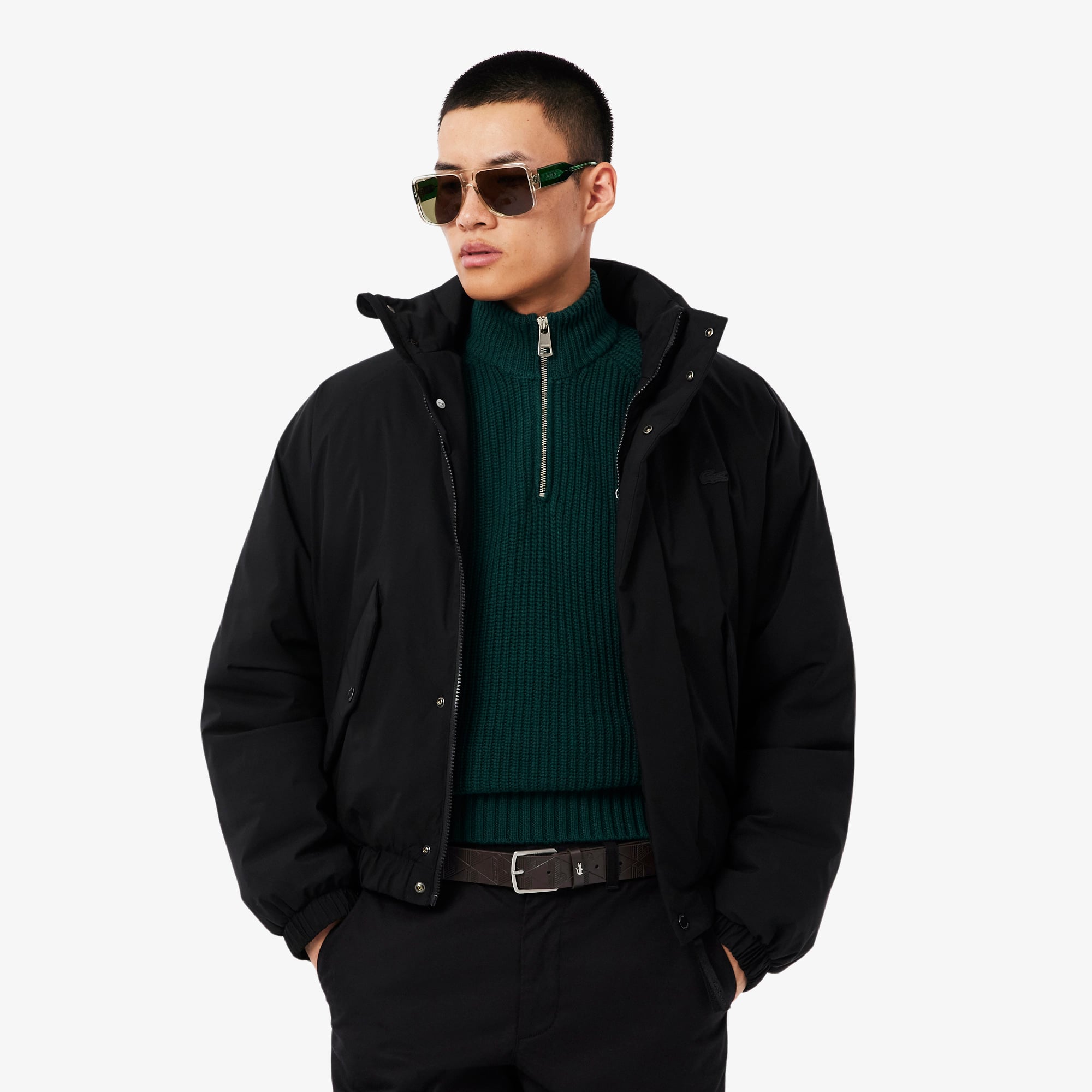 Dây Lưng Lacoste Nam Họa Tiết Monogram Chất Liệu Da