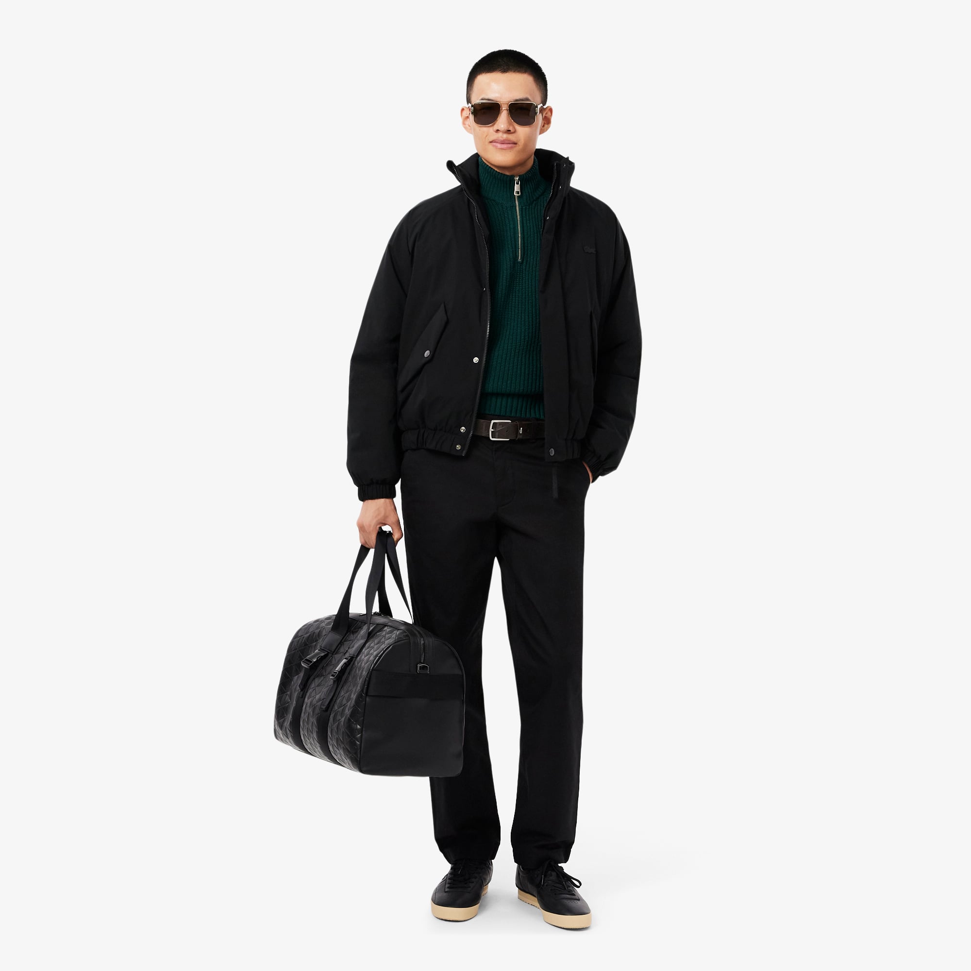 Dây Lưng Lacoste Nam Họa Tiết Monogram Chất Liệu Da