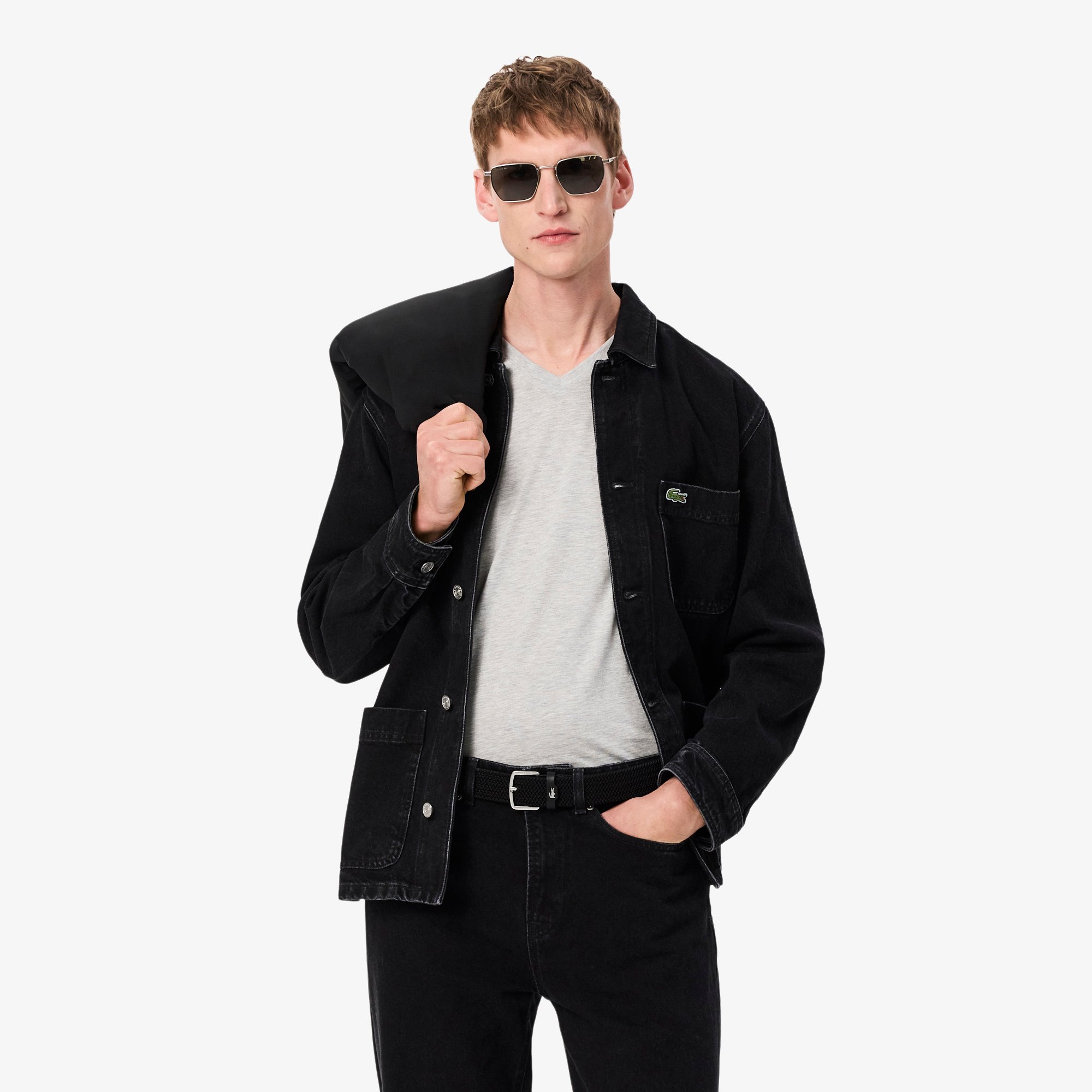 Dây Lưng Lacoste Nam Chất Liệu Canvas Co Giãn