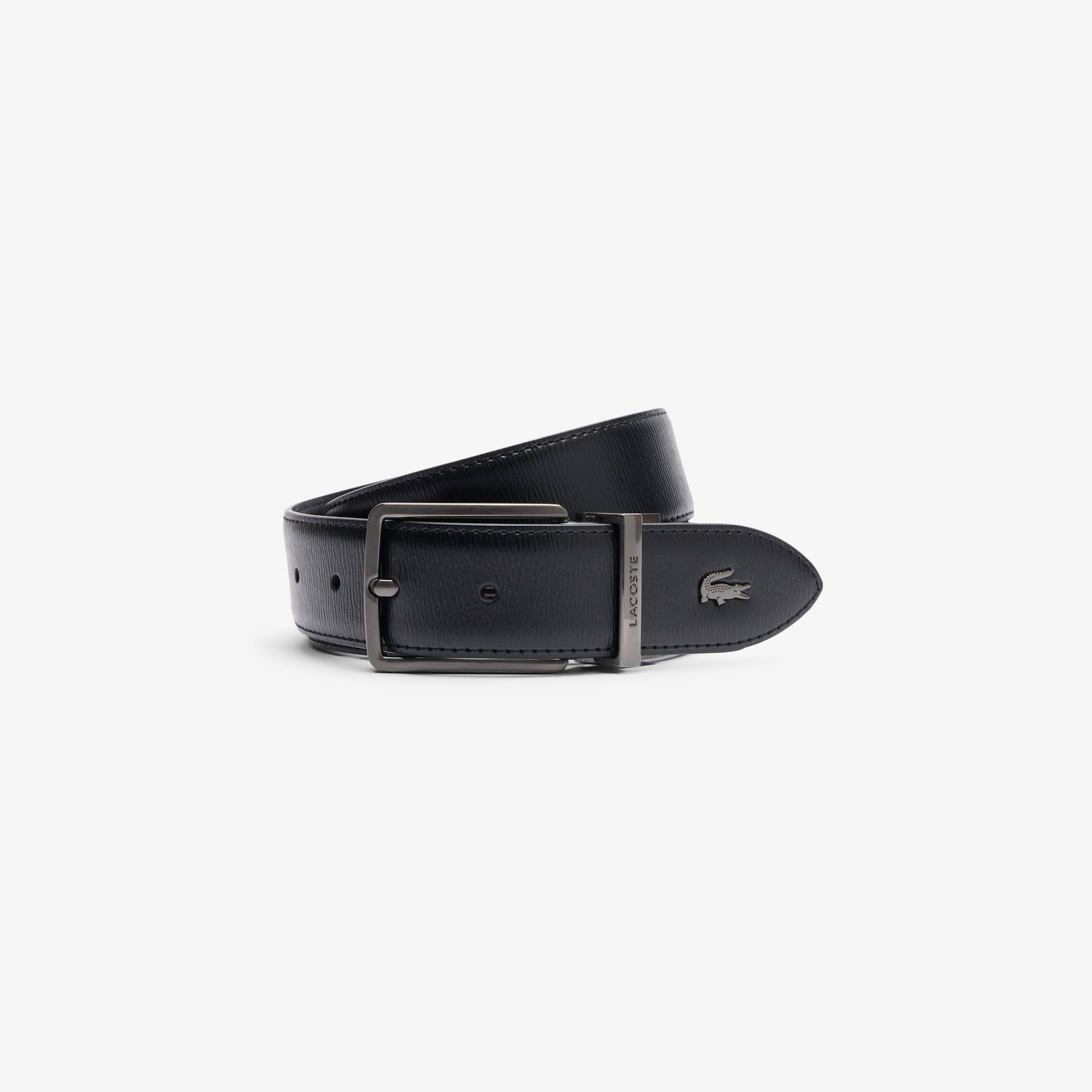 Dây Lưng Lacoste Nam Chất Liệu Da Grain Hai Mặt