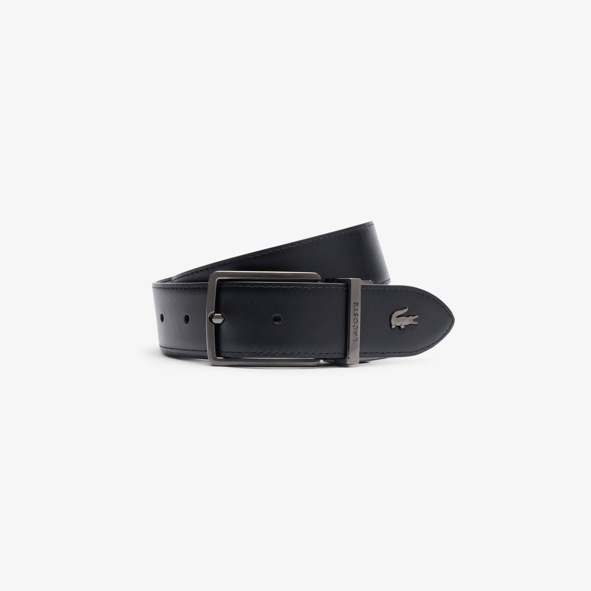 Dây Lưng Lacoste Nam Chất Liệu Da Grain Hai Mặt
