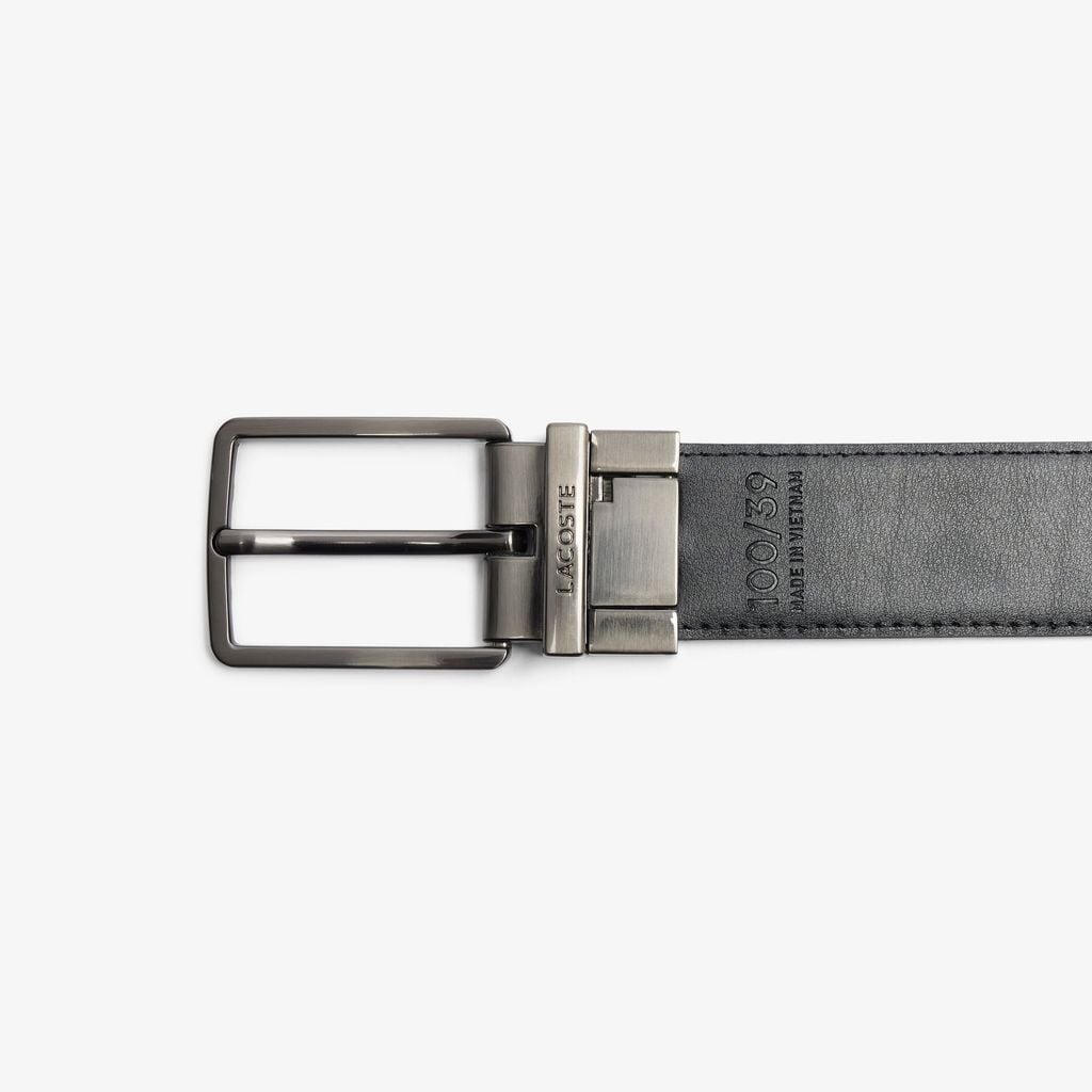 Dây Lưng Lacoste Nam Chất Liệu Da Grain Hai Mặt