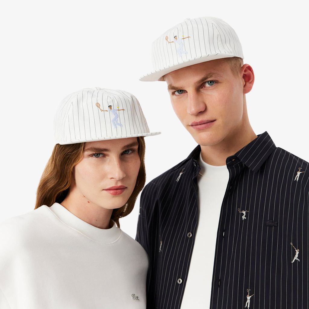 Mũ Lưỡi Trai Lacoste Unisex Chất Liệu Cotton Thêu Kẻ Sọc