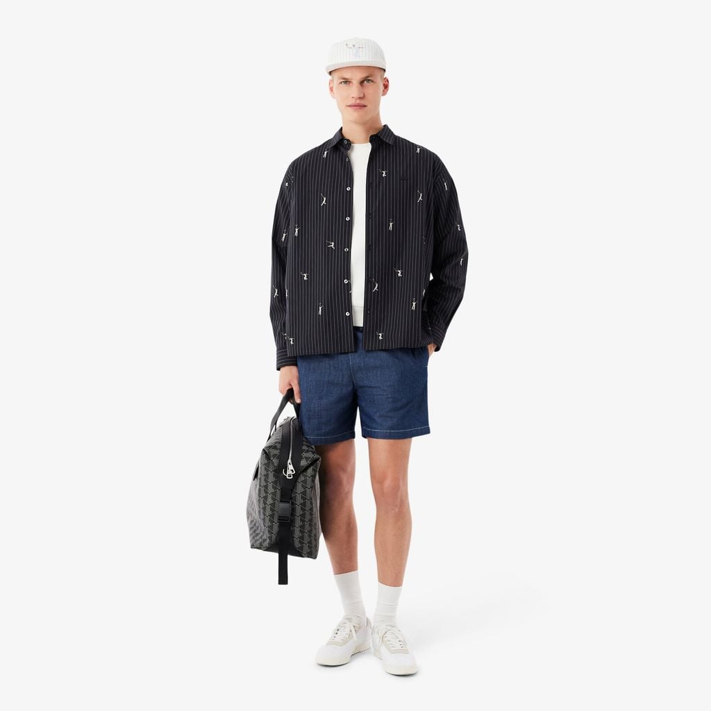 Mũ Lưỡi Trai Lacoste Unisex Chất Liệu Cotton Thêu Kẻ Sọc