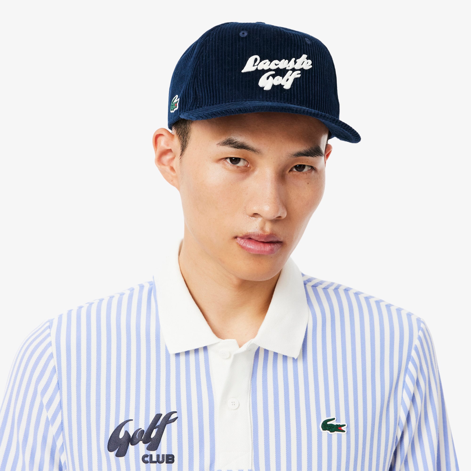 Mũ Golf Lacoste Nam Corduroy Thêu