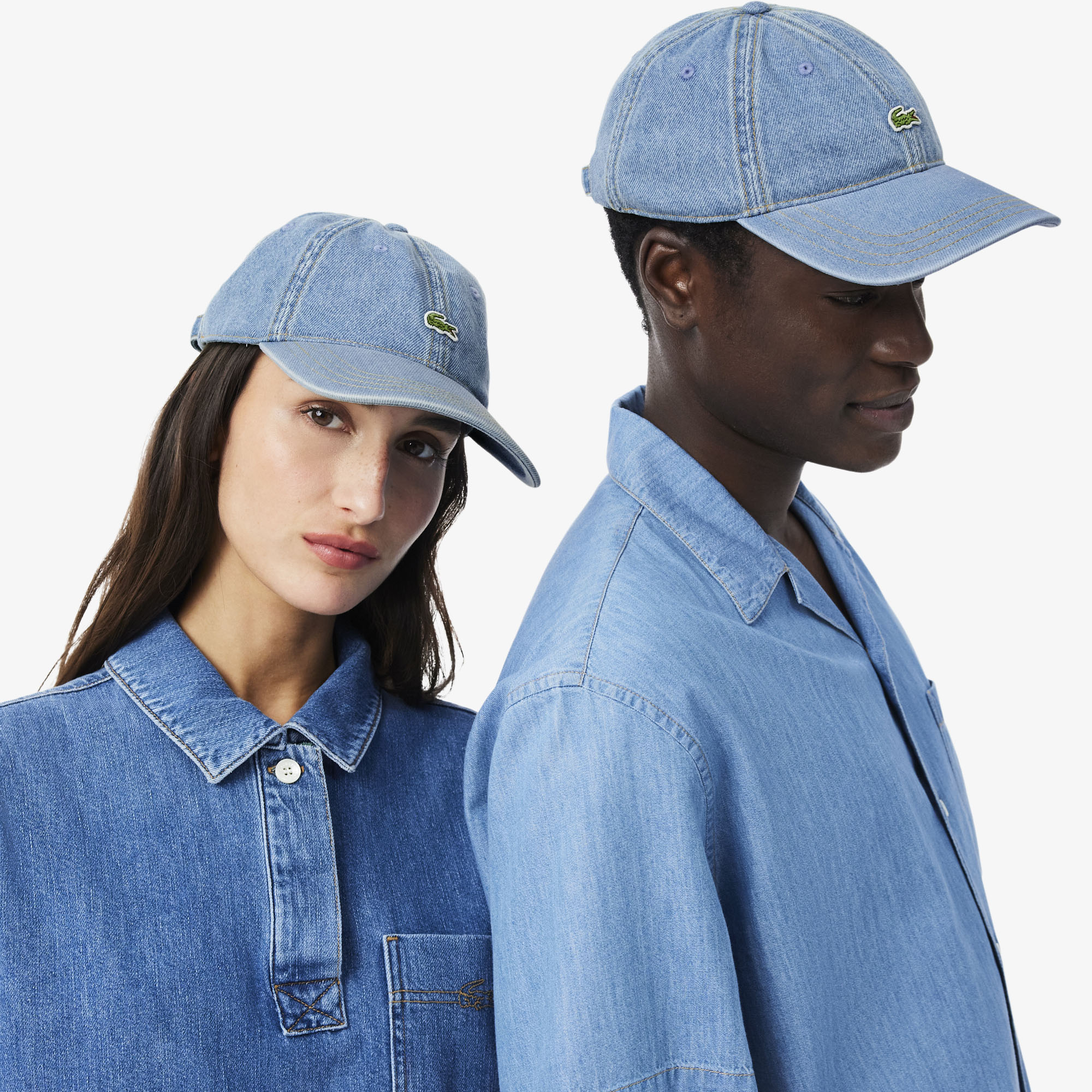 Mũ Denim Lacoste Unisex Chất Liệu Cotton
