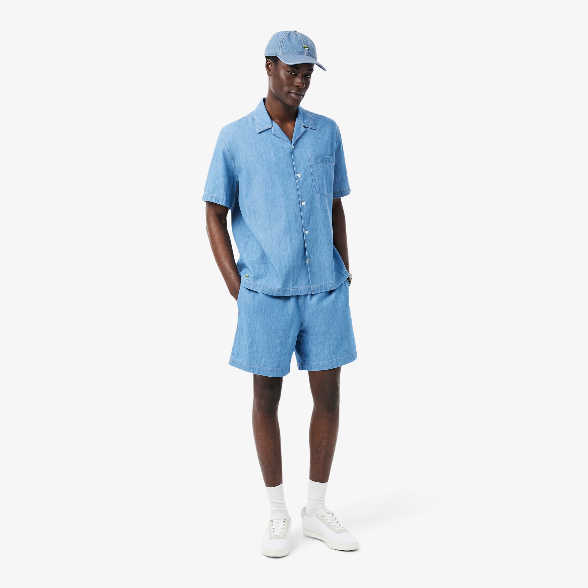 Mũ Denim Lacoste Unisex Chất Liệu Cotton