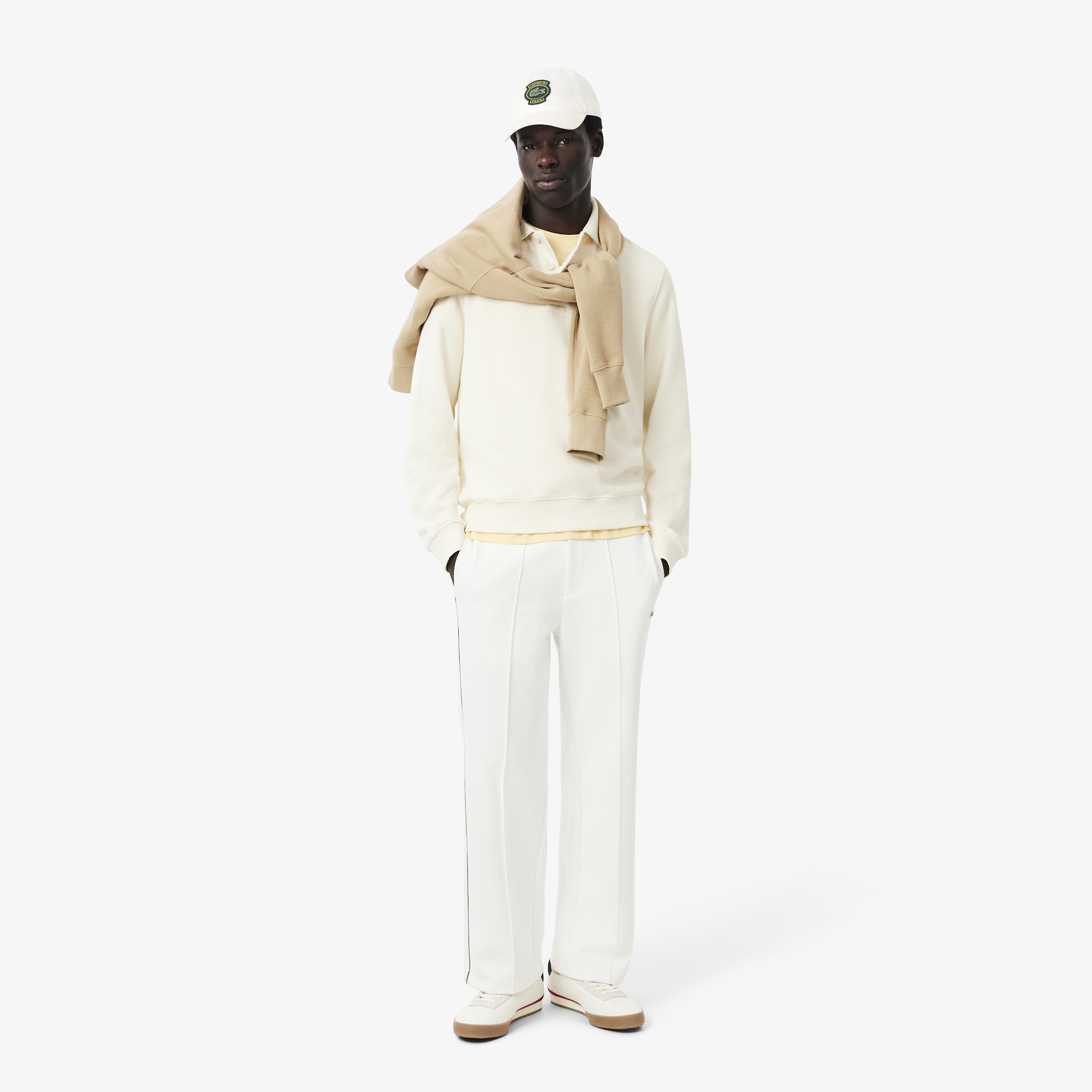 Mũ Lacoste Unisex Có Huy Hiệu Chất Liệu Cotton