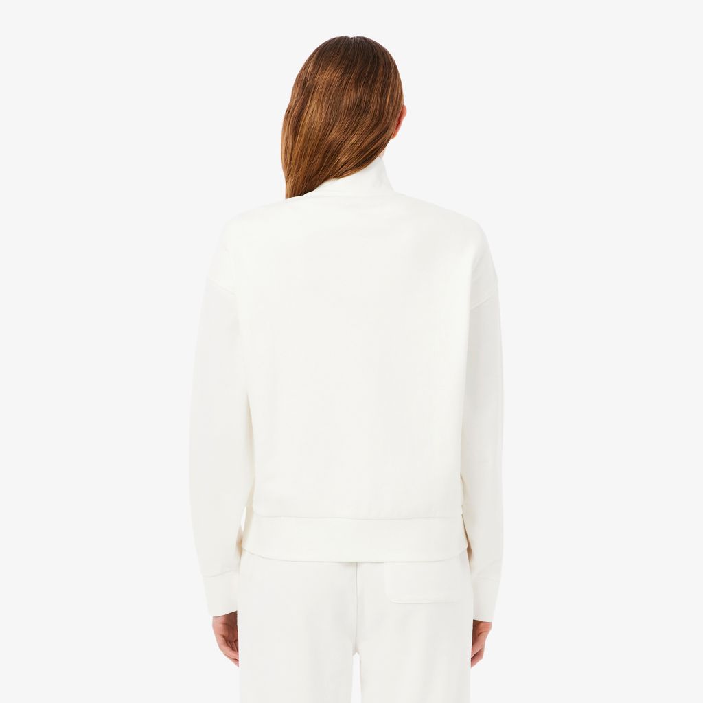 Áo Nỉ Lacoste Nữ Dáng Rộng Có Khóa Kéo Phù Hiệu