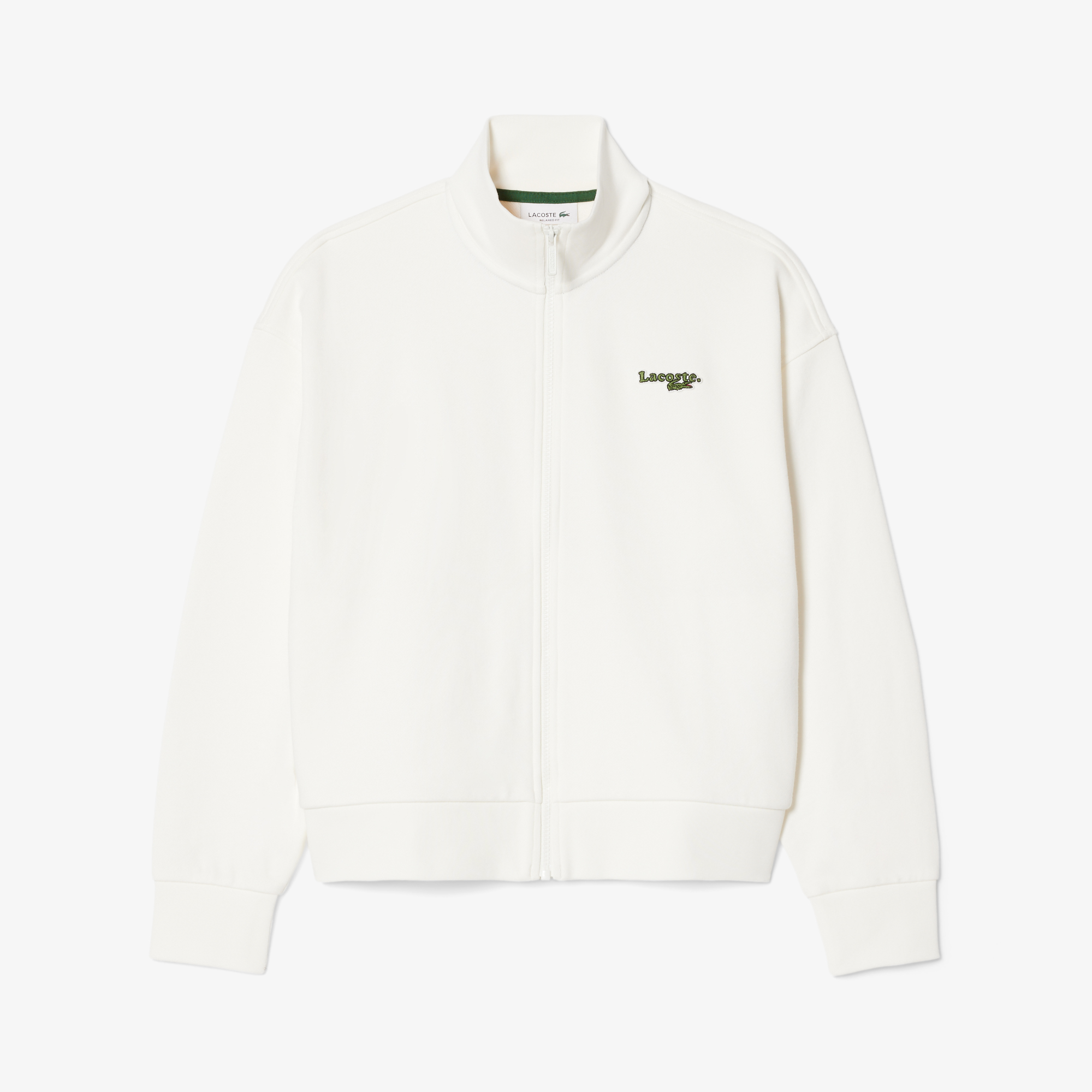 Áo Nỉ Lacoste Nữ Dáng Rộng Có Khóa Kéo Phù Hiệu