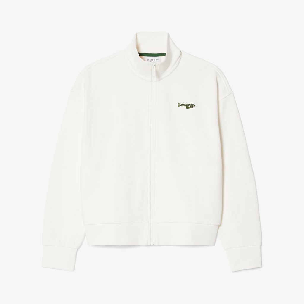 Áo Nỉ Lacoste Nữ Dáng Rộng Có Khóa Kéo Phù Hiệu