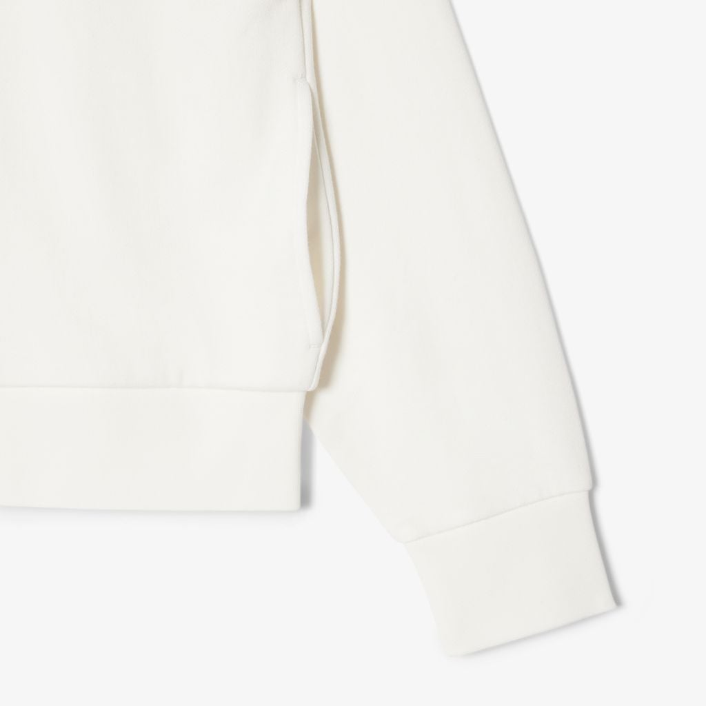 Áo Nỉ Lacoste Nữ Dáng Rộng Có Khóa Kéo Phù Hiệu