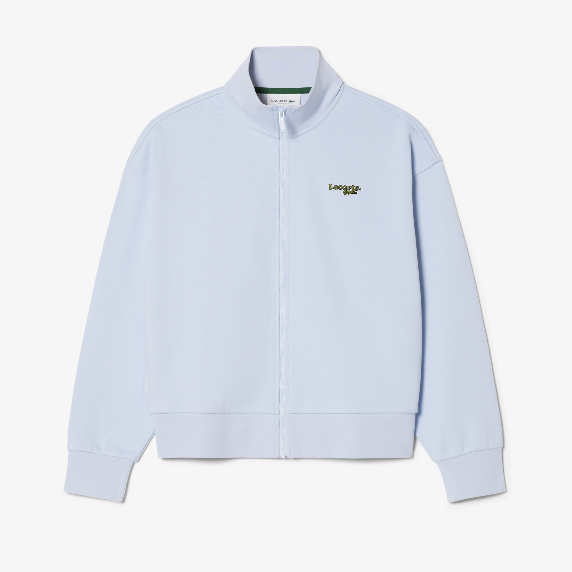 Áo Nỉ Lacoste Nữ Dáng Rộng Có Khóa Kéo Phù Hiệu