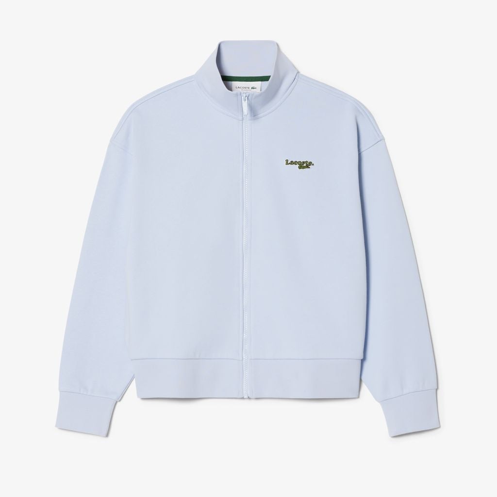 Áo Nỉ Lacoste Nữ Dáng Rộng Có Khóa Kéo Phù Hiệu