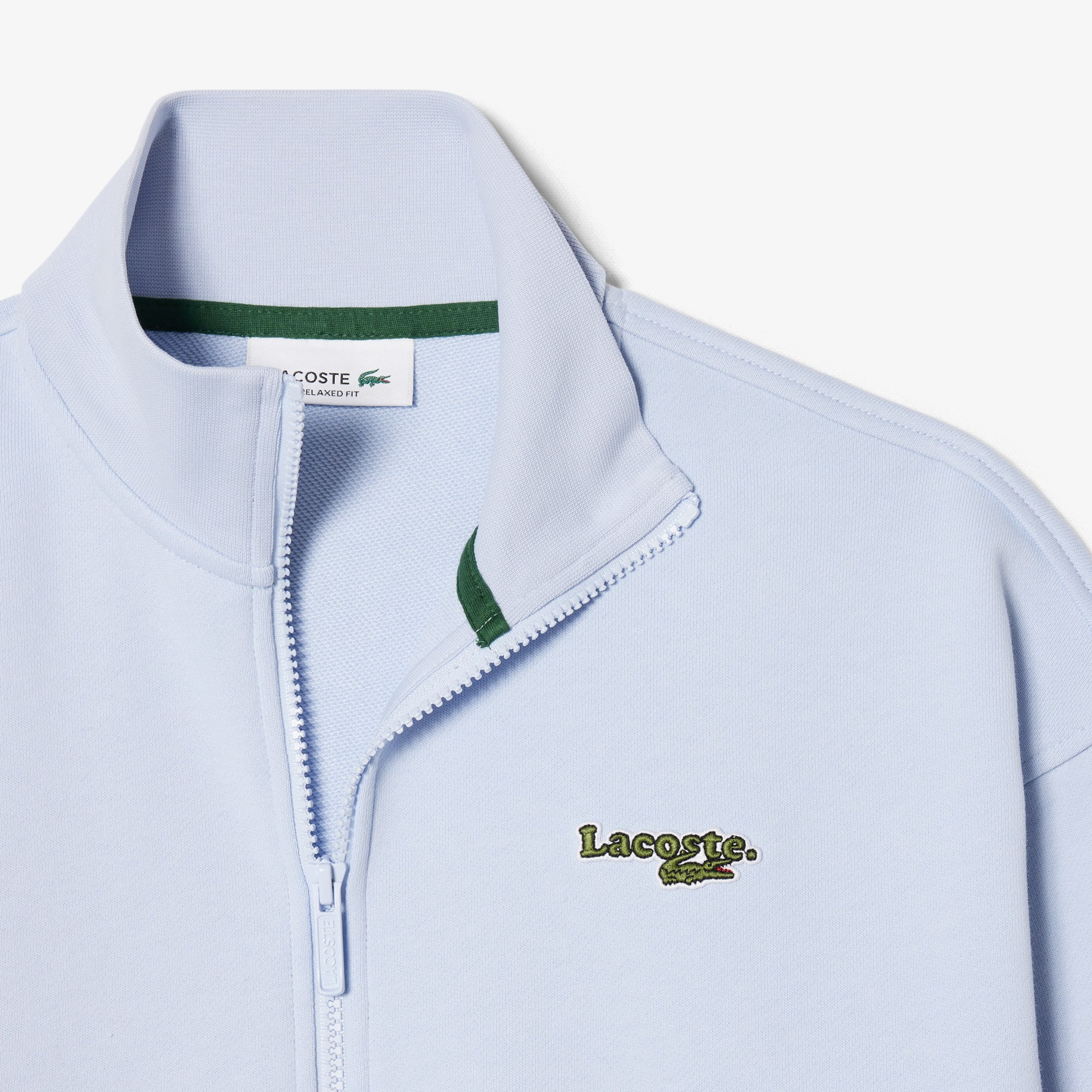 Áo Nỉ Lacoste Nữ Dáng Rộng Có Khóa Kéo Phù Hiệu