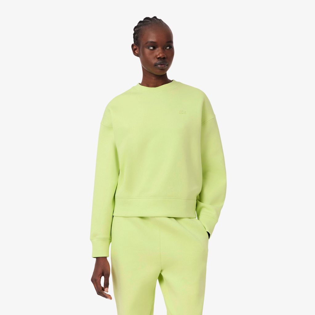 Áo Nỉ Lacoste Nữ Dáng Oversize Chất Liệu Jersey Hai Mặt