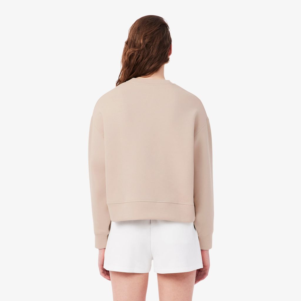Áo Nỉ Lacoste Nữ Dáng Oversize Chất Liệu Jersey Hai Mặt