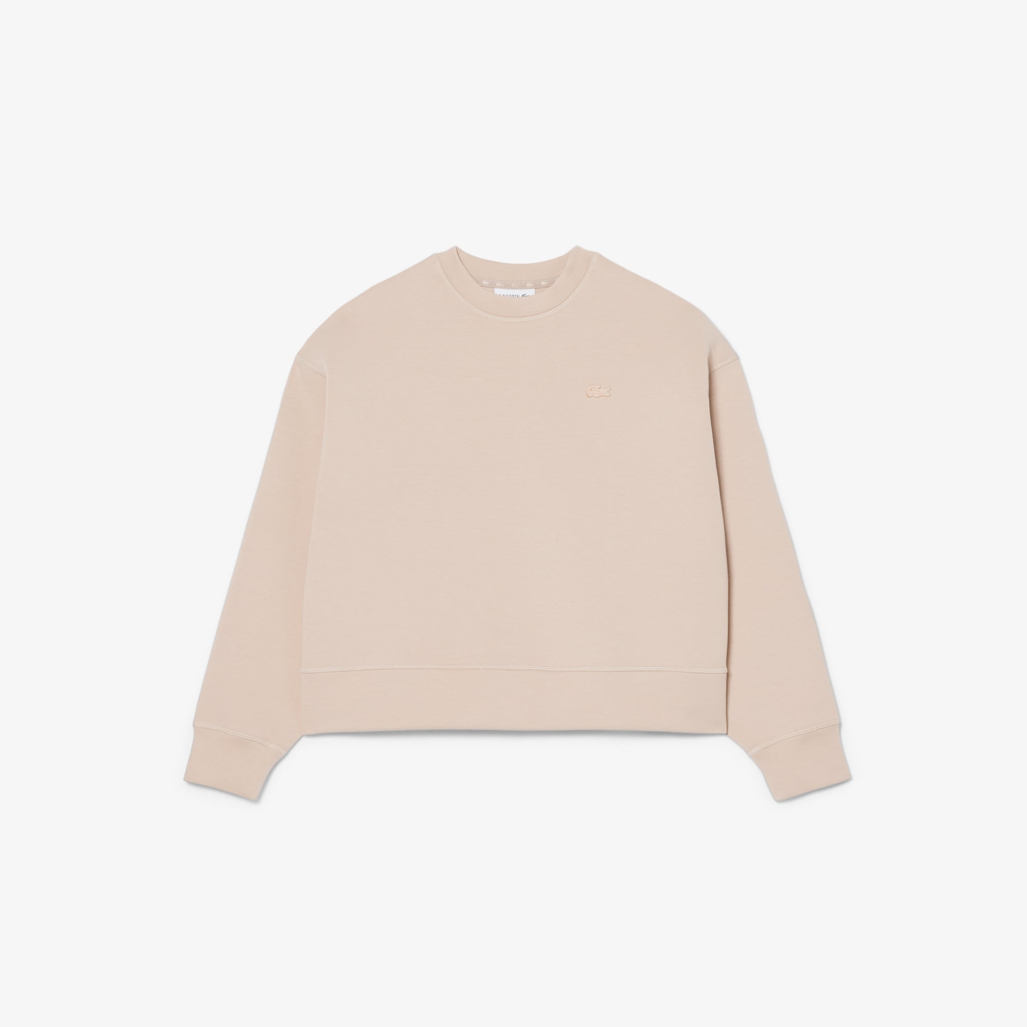 Áo Nỉ Lacoste Nữ Dáng Oversize Chất Liệu Jersey Hai Mặt