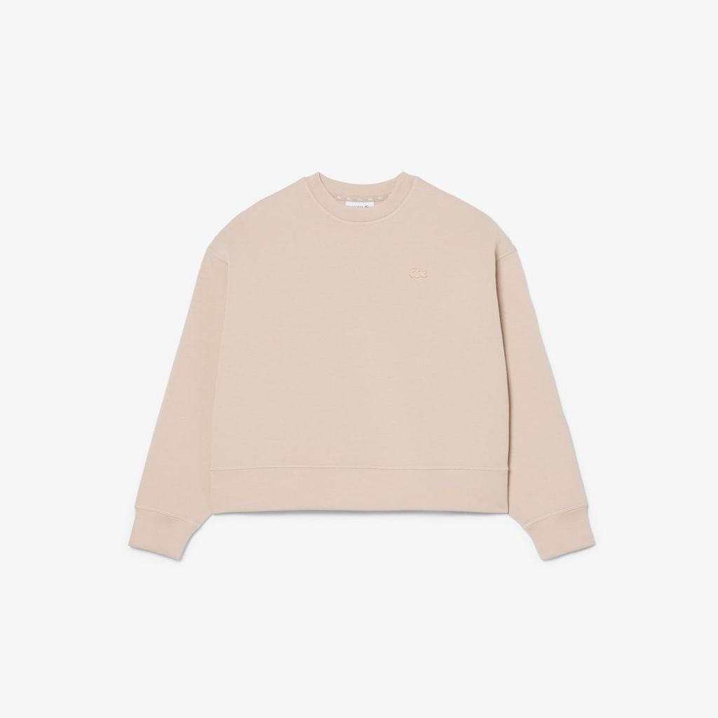 Áo Nỉ Lacoste Nữ Dáng Oversize Chất Liệu Jersey Hai Mặt