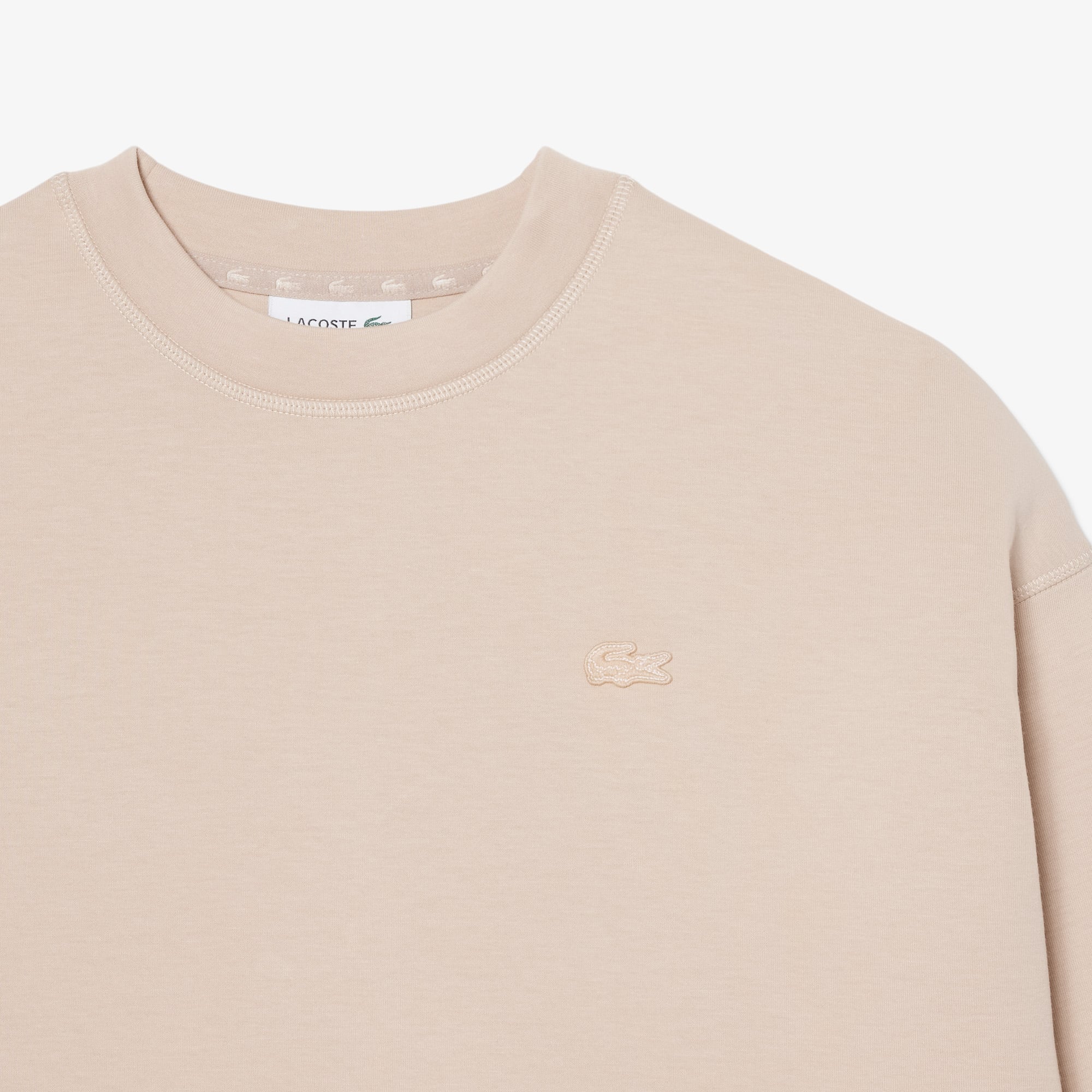 Áo Nỉ Lacoste Nữ Dáng Oversize Chất Liệu Jersey Hai Mặt