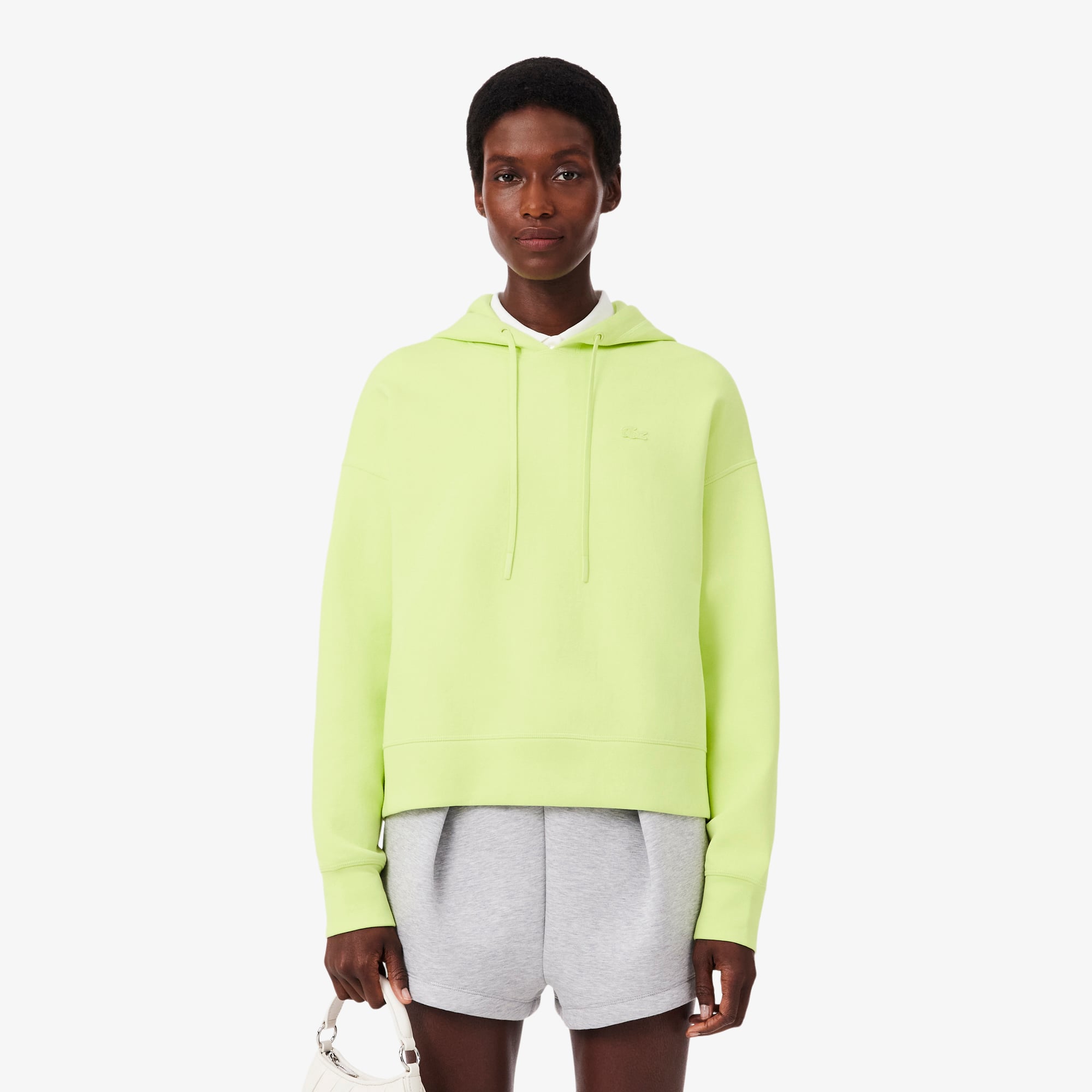 Áo Hoodie Lacoste Nữ Dáng Oversize Có Thể Điều Chỉnh