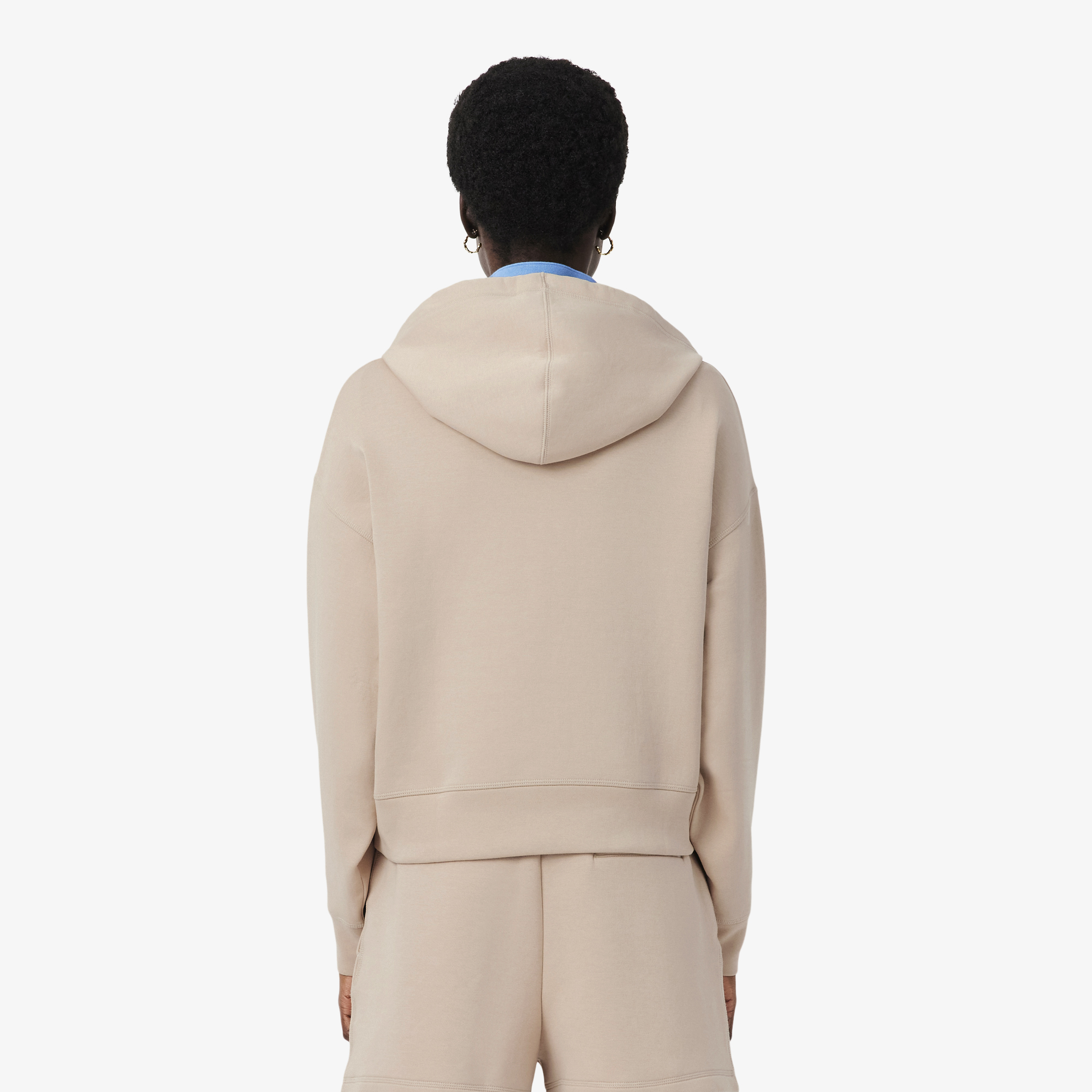 Áo Hoodie Lacoste Nữ Dáng Oversize Có Thể Điều Chỉnh