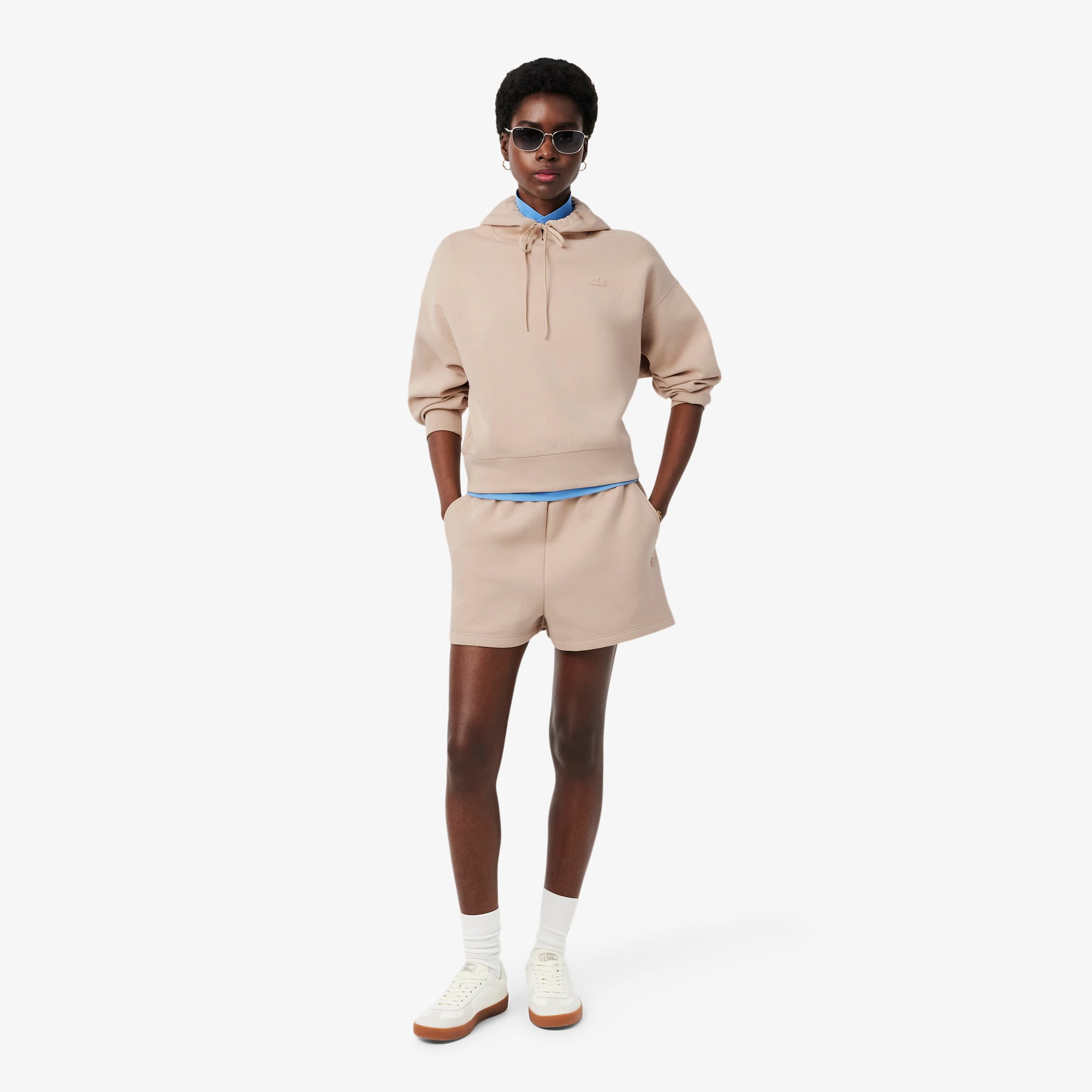 Áo Hoodie Lacoste Nữ Dáng Oversize Có Thể Điều Chỉnh